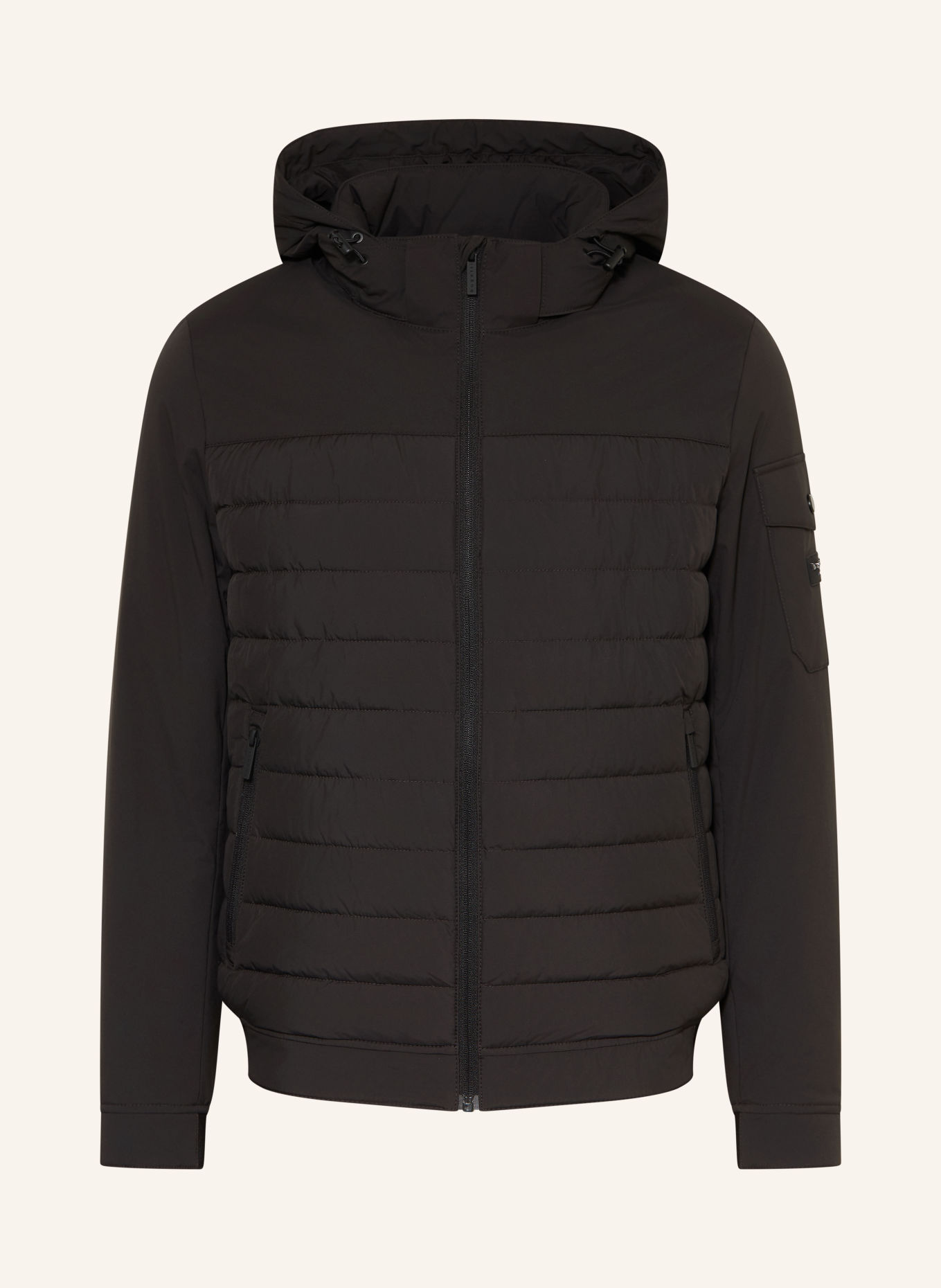bugatti Blouson mit abnehmbarer Kapuze: SCHWARZ