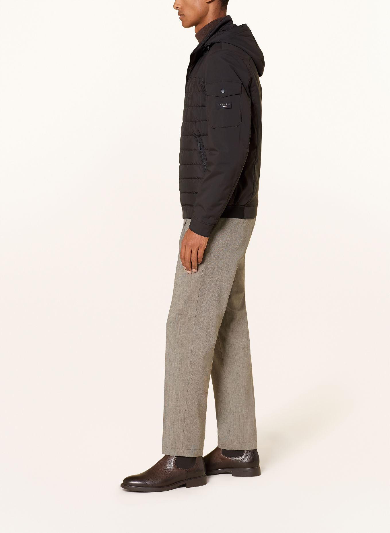 bugatti Blouson mit abnehmbarer Kapuze: SCHWARZ