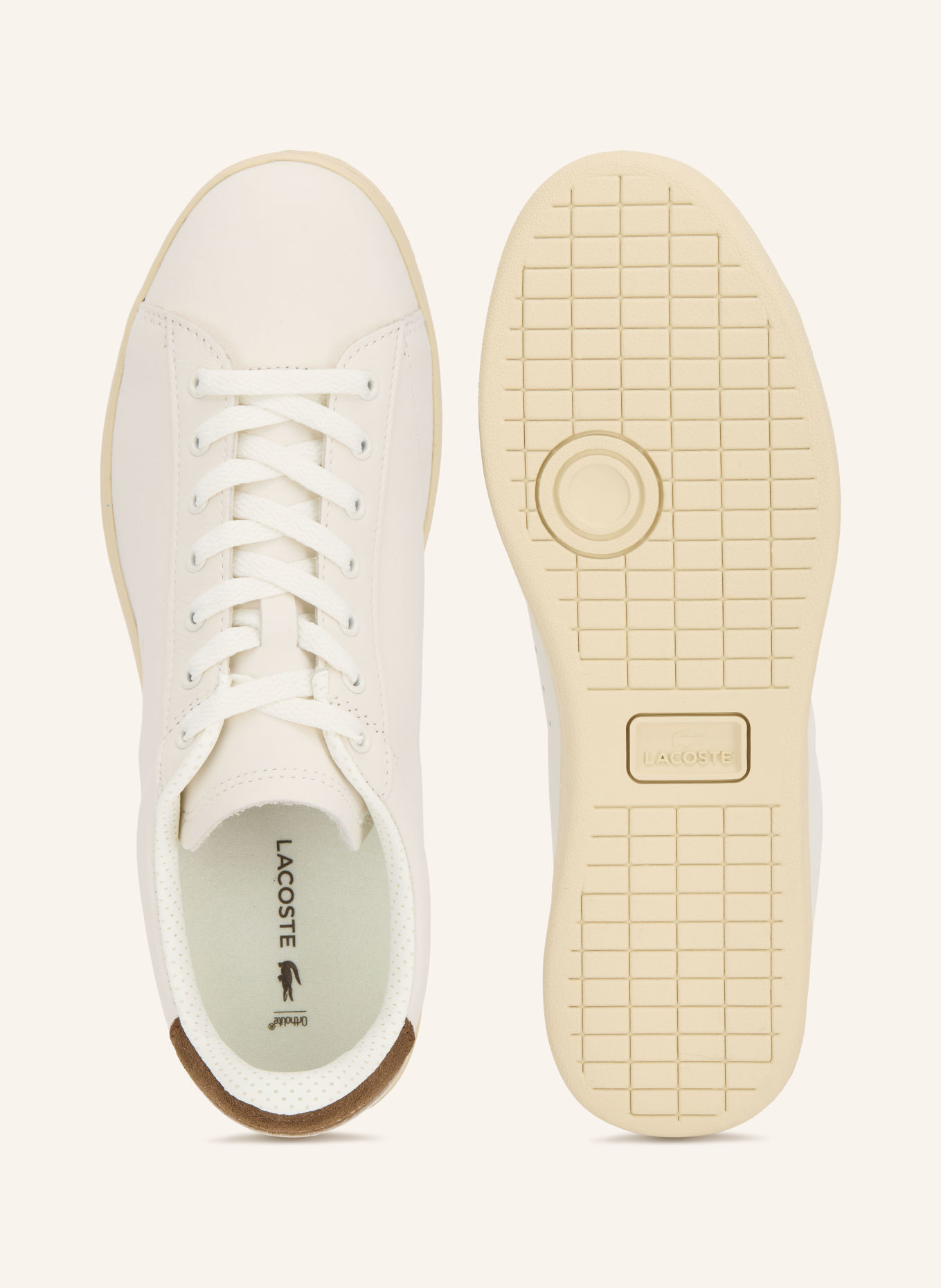 LACOSTE Sneaker CARNABY SET: CREME / BRAUN