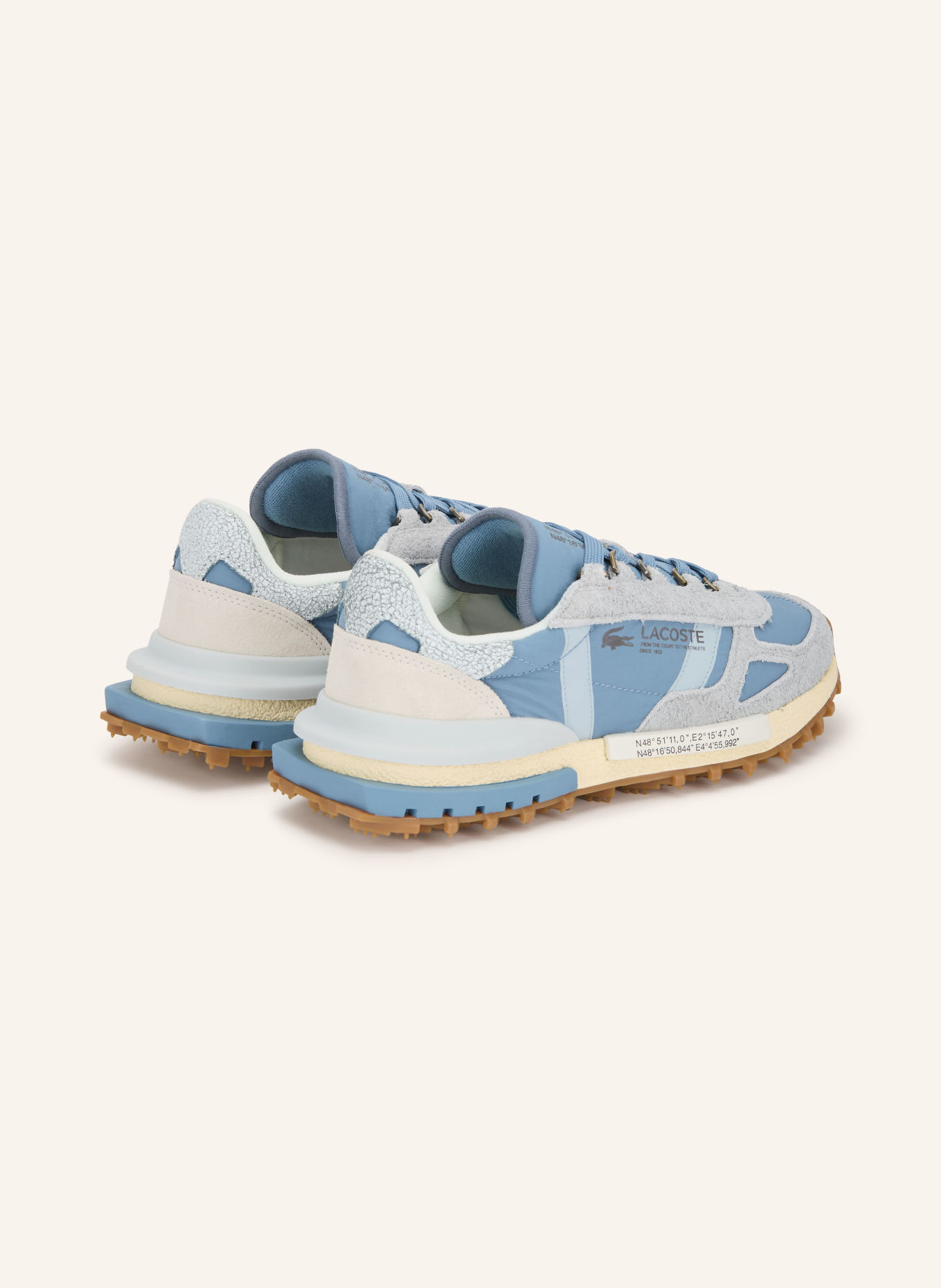 LACOSTE Sneaker ELITE ACTIVE: BLAU / ECRU / HELLBLAU