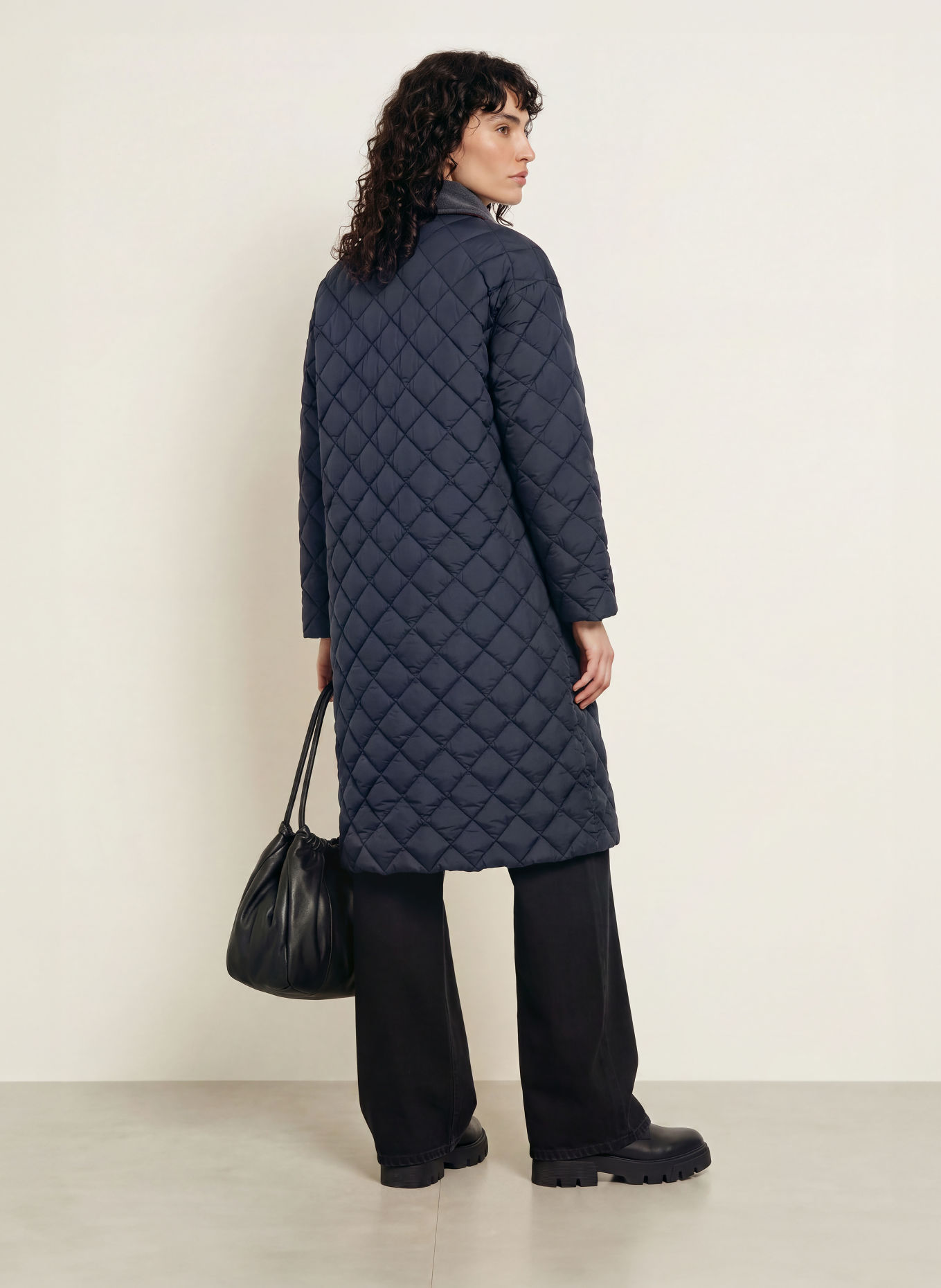 SAVE THE DUCK SADIE Quilted Coat: DARK BLUE