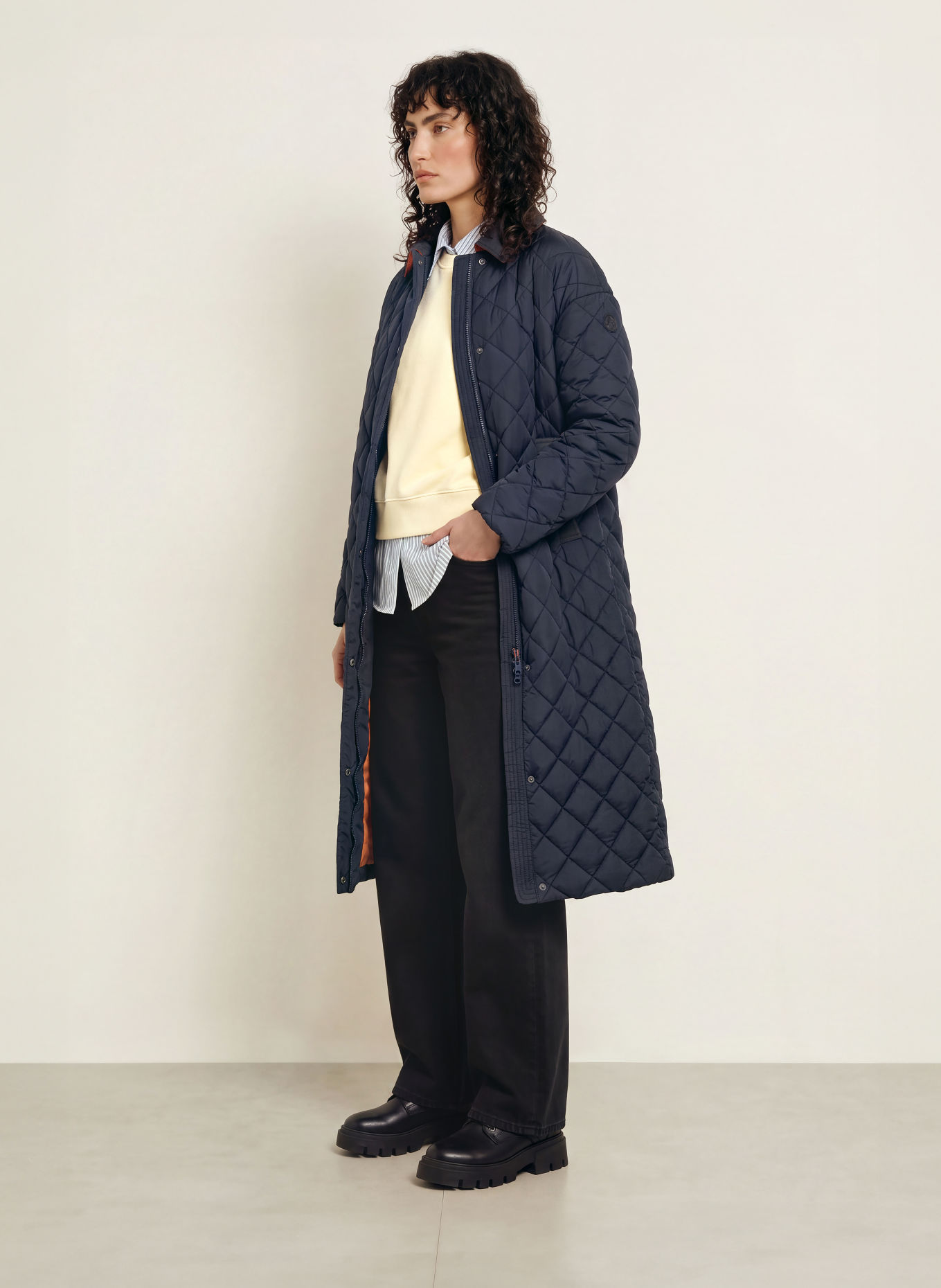 SAVE THE DUCK SADIE Quilted Coat: DARK BLUE