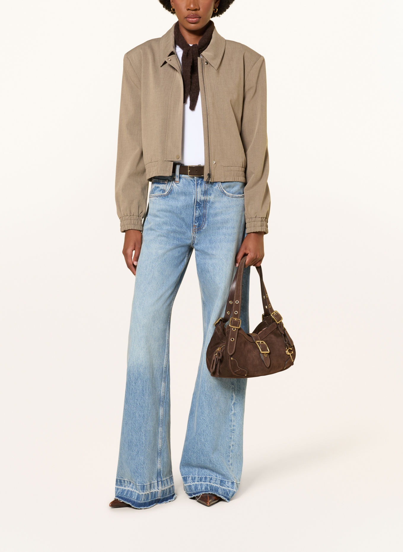COACH Schoudertas DRIFTER 31: MARRON FONCÉ / GOUD