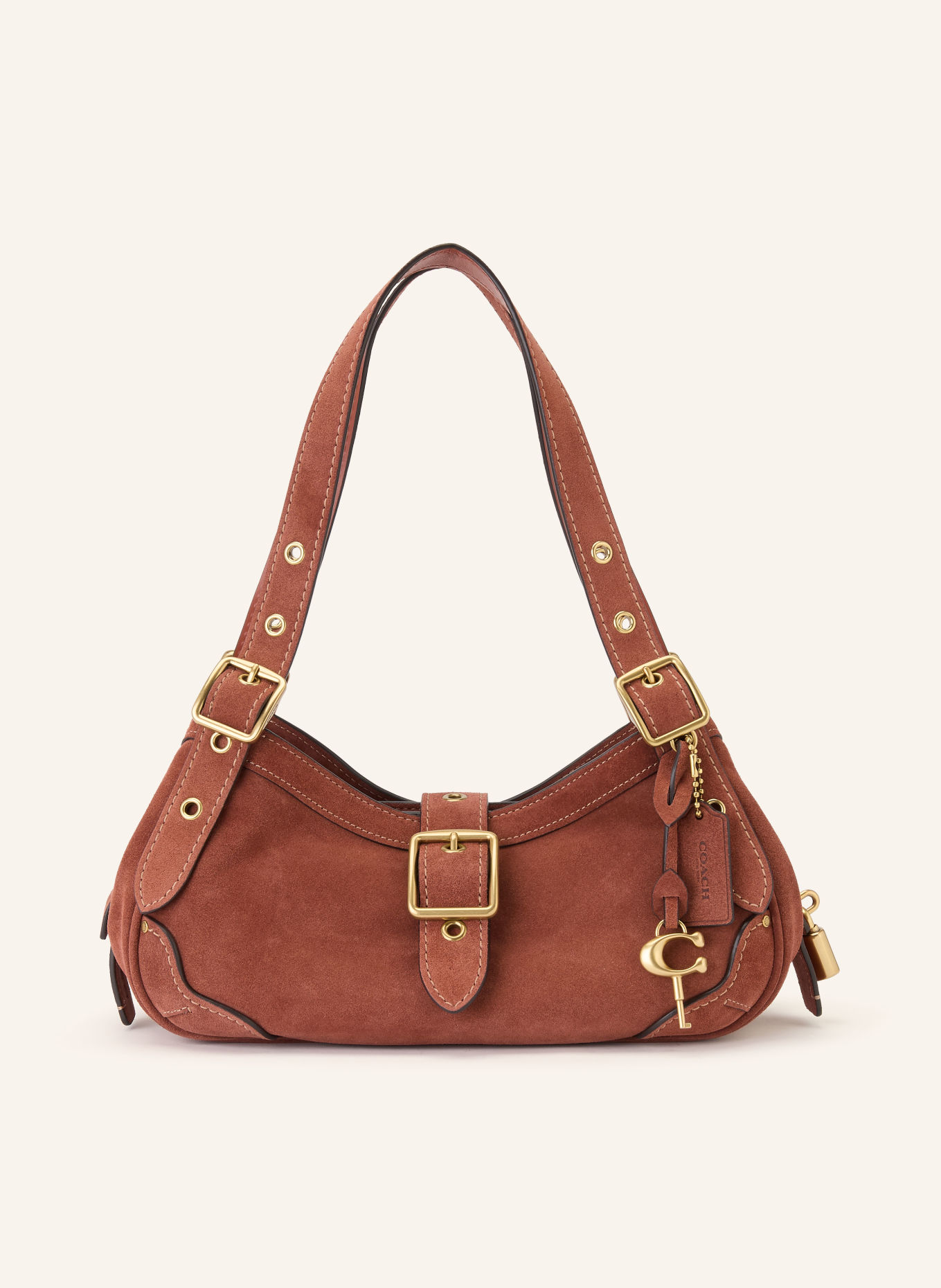 COACH DRIFTER 31 Shoulder Bag: BROWN / GOLD
