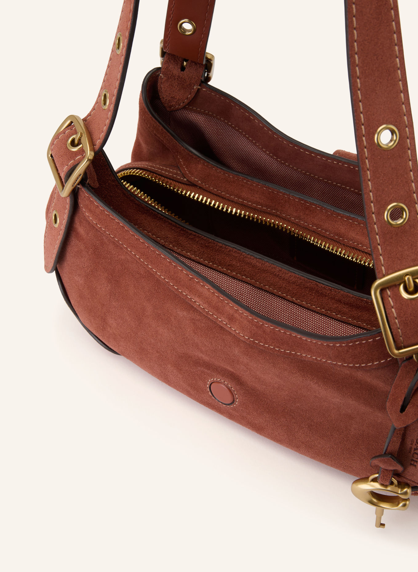 COACH DRIFTER 31 Shoulder Bag: BROWN / GOLD
