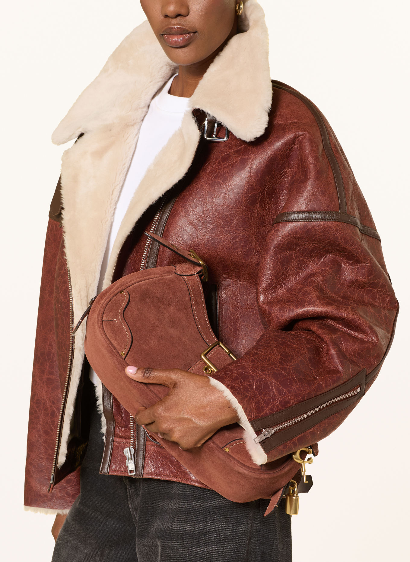 COACH DRIFTER 31 Shoulder Bag: BROWN / GOLD
