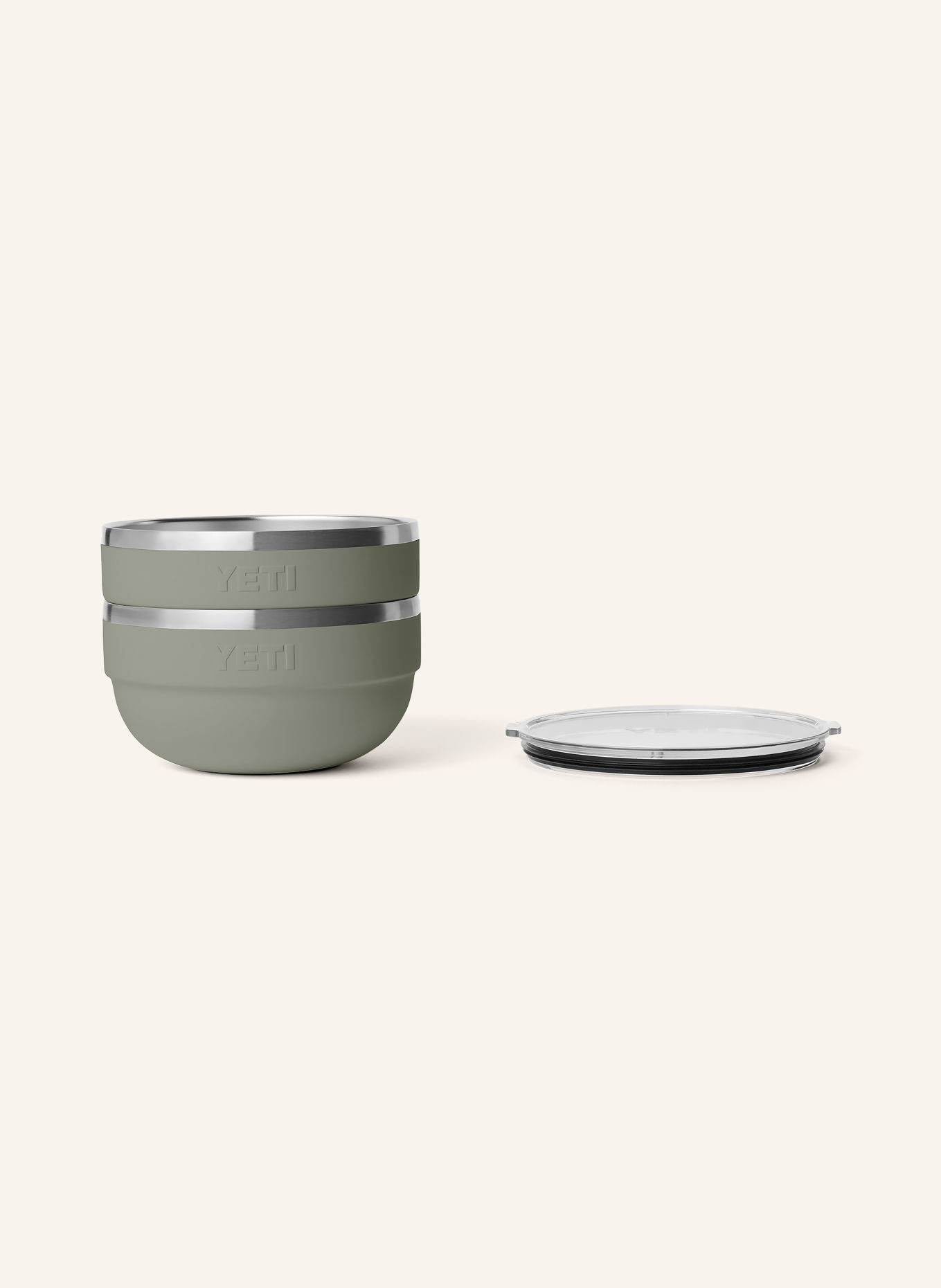 YETI Skladovací nádoba RAMBLER® MEDIUM: KHAKI / STŘÍBRNÁ