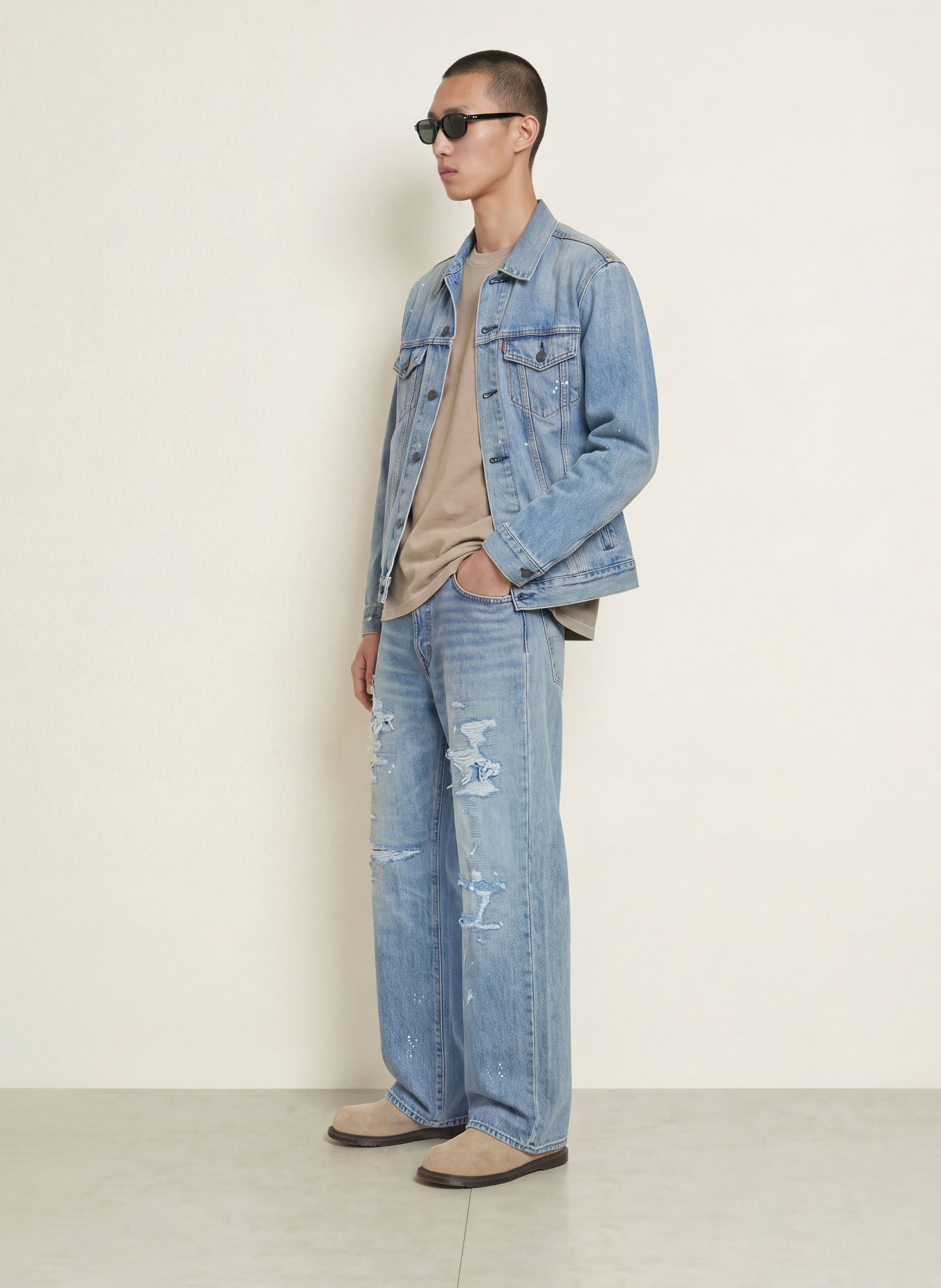 Levi's® Jeansjacka RELAXED FIT TRUCKER: 28 Med Indigo - Worn In
