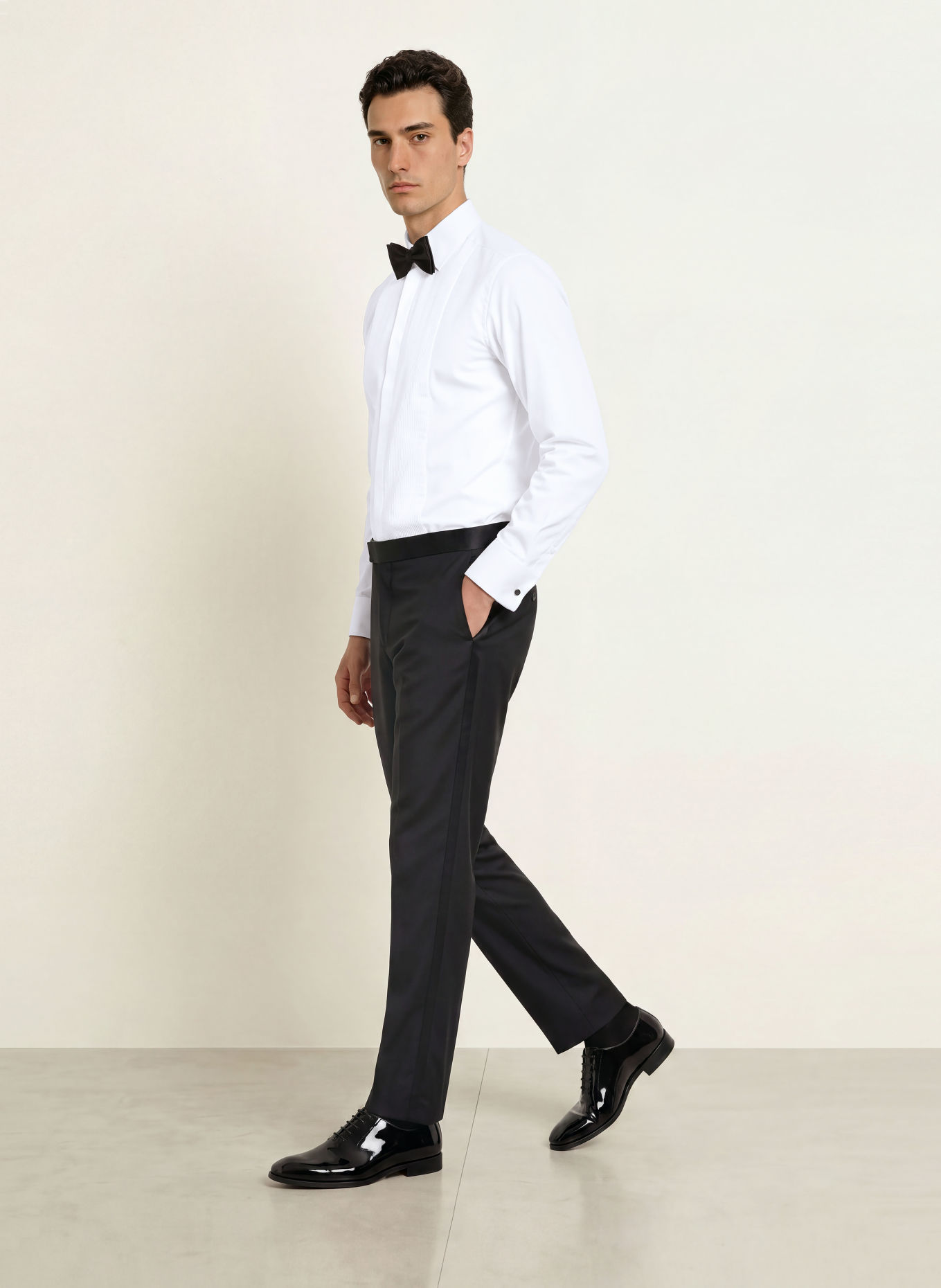 Stenströms Smoking-Hemd Slimline Fit: WEISS