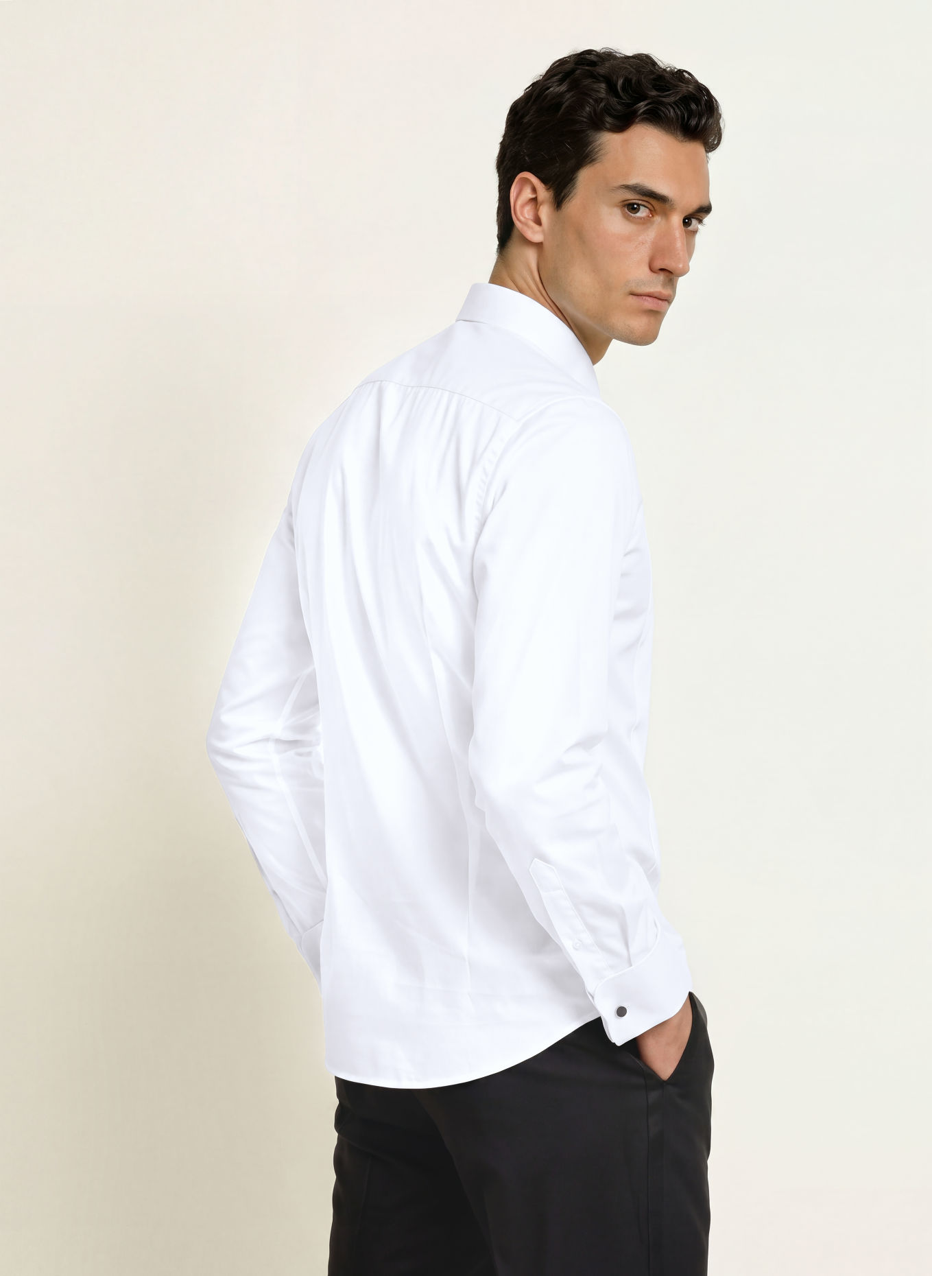 Stenströms Smoking-Hemd Slimline Fit: WEISS