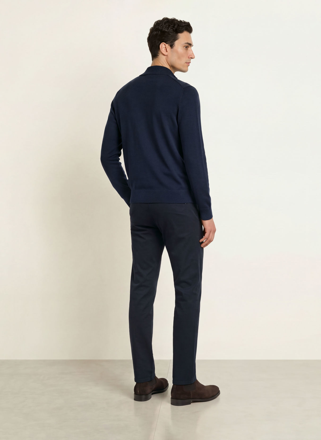 OLYMP SIGNATURE Strickjacke aus Merinowolle: DUNKELBLAU