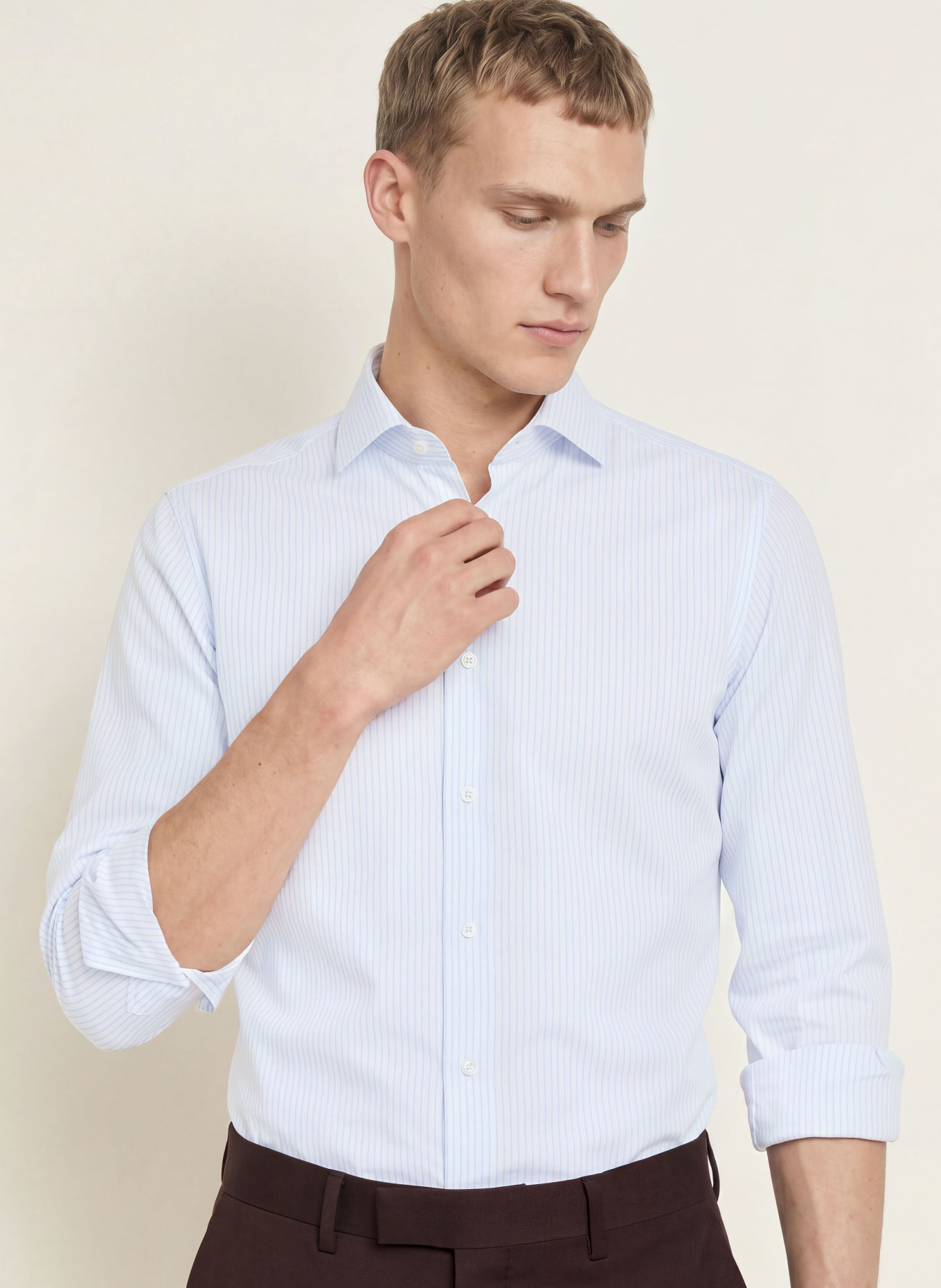 OLYMP SIGNATURE Hemd Signature tailored fit: WEISS / BLAU