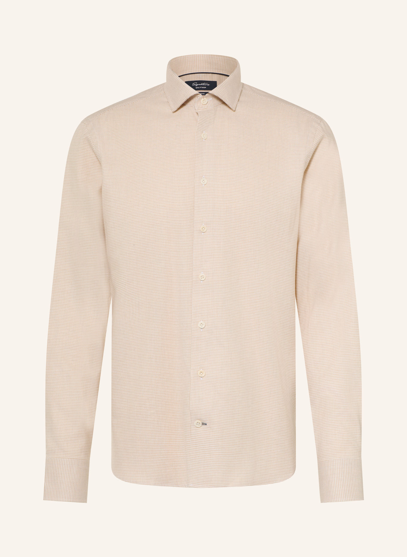 OLYMP SIGNATURE Hemd tailored fit: BEIGE / CREME