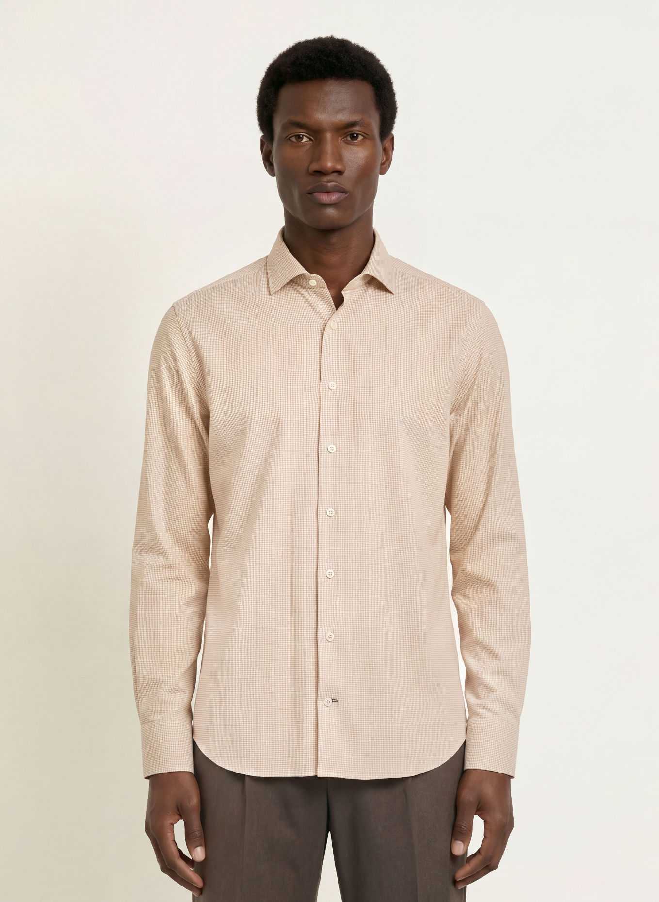 OLYMP SIGNATURE Hemd tailored fit: BEIGE / CREME