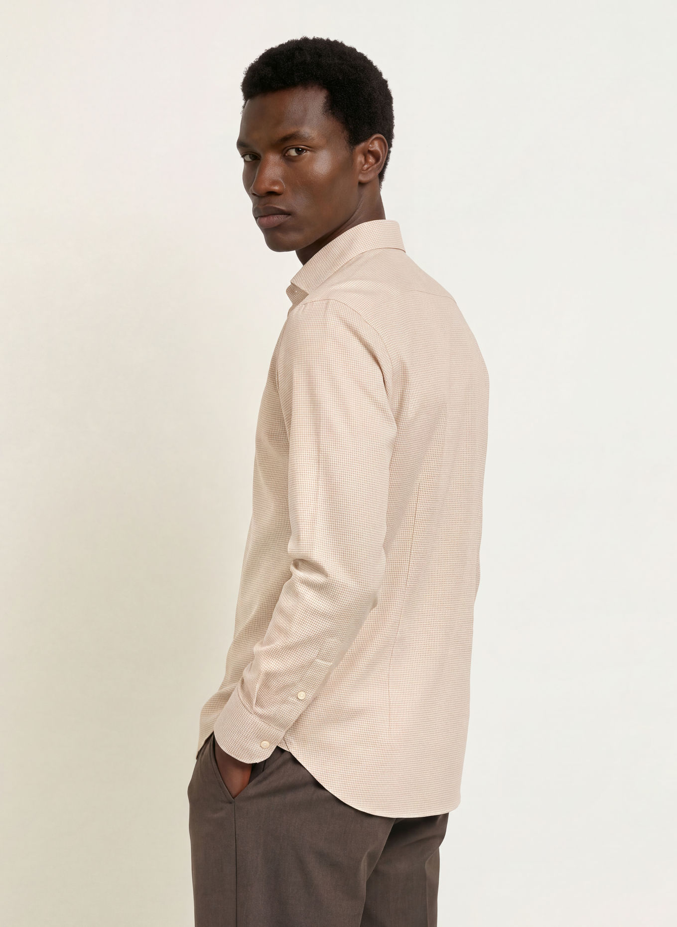 OLYMP SIGNATURE Hemd tailored fit: BEIGE / CREME