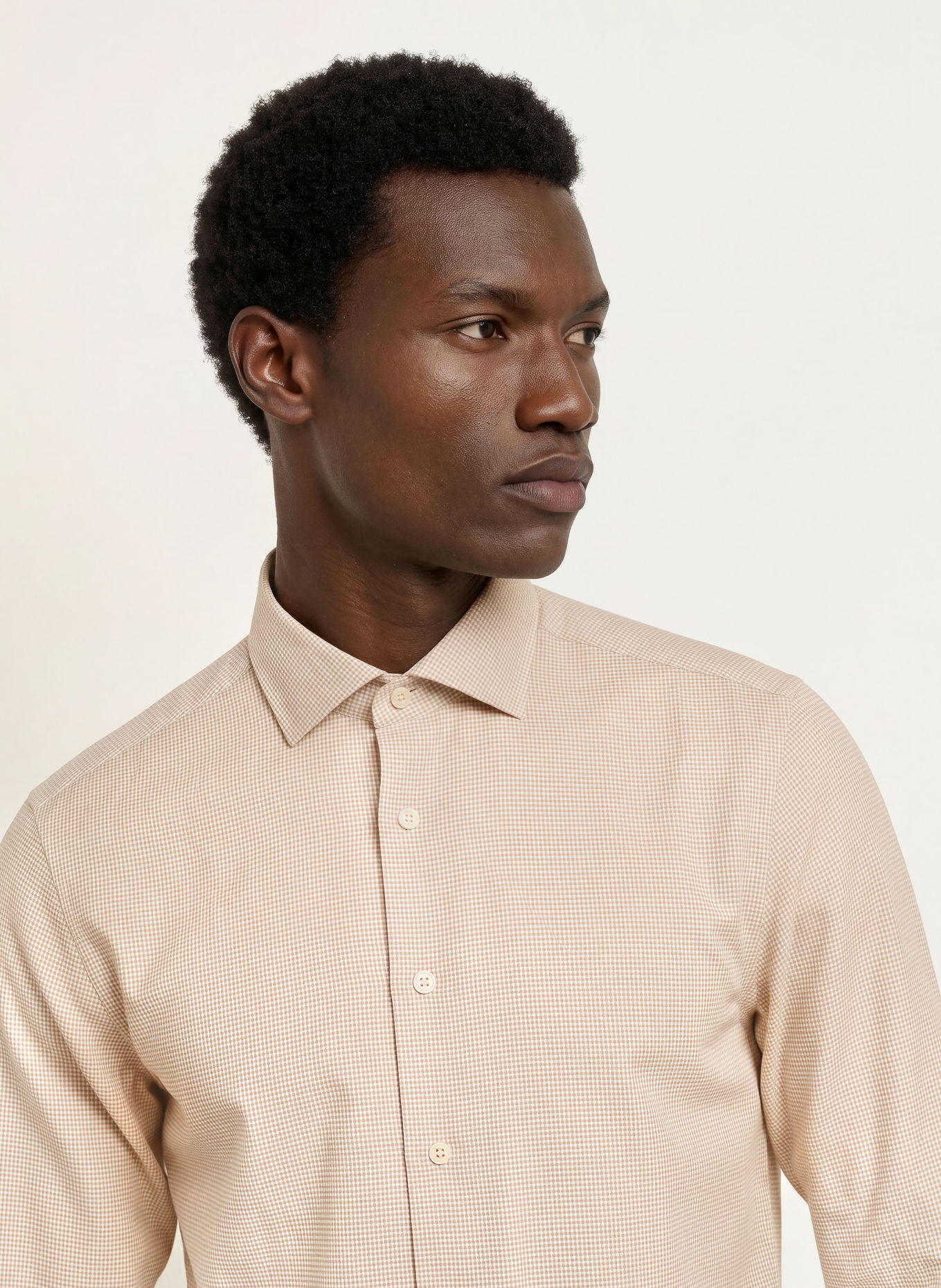 OLYMP SIGNATURE Hemd tailored fit: BEIGE / CREME