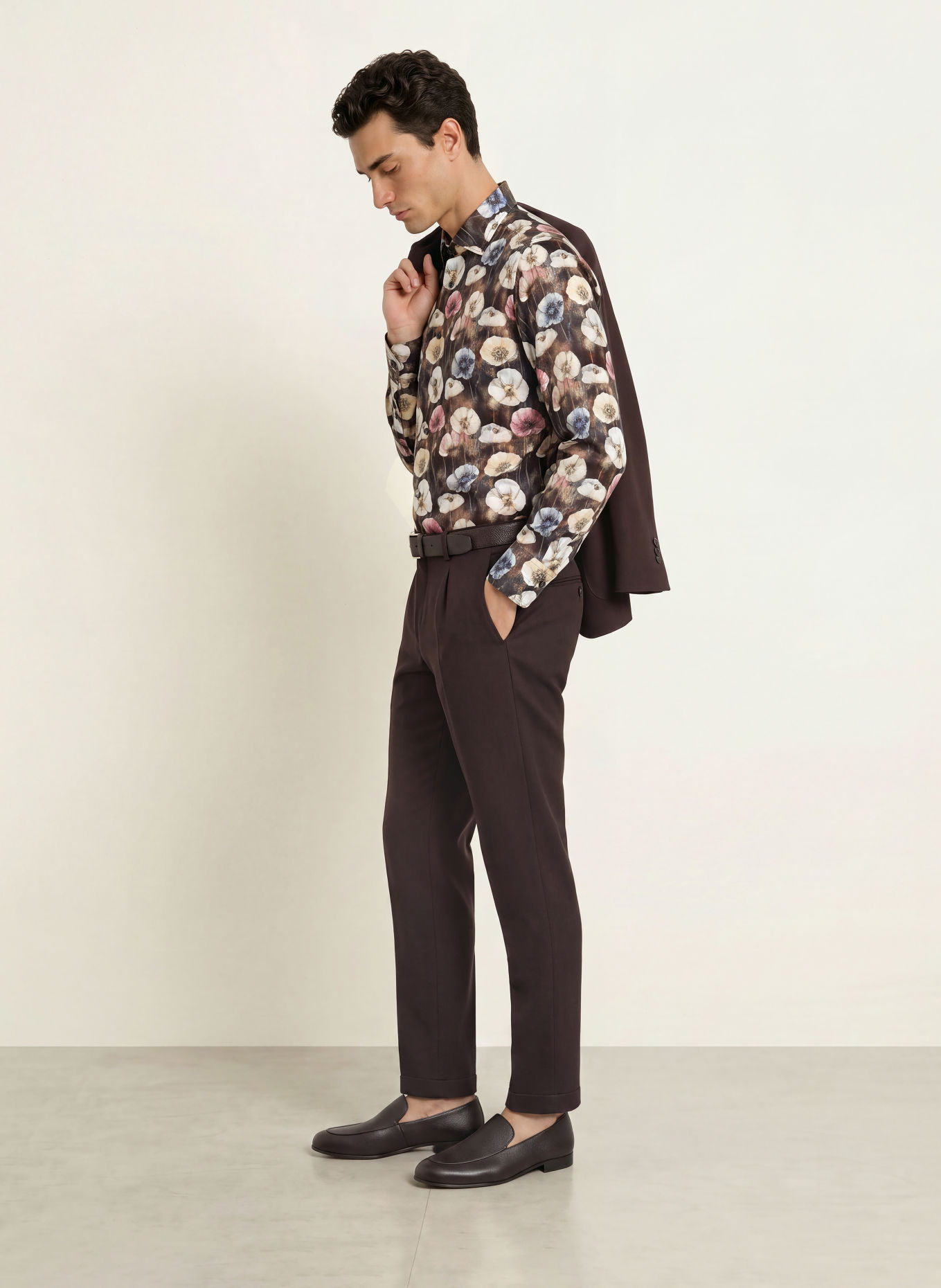 OLYMP SIGNATURE Hemd Signature tailored fit: DUNKELBLAU / ROSA / BEIGE