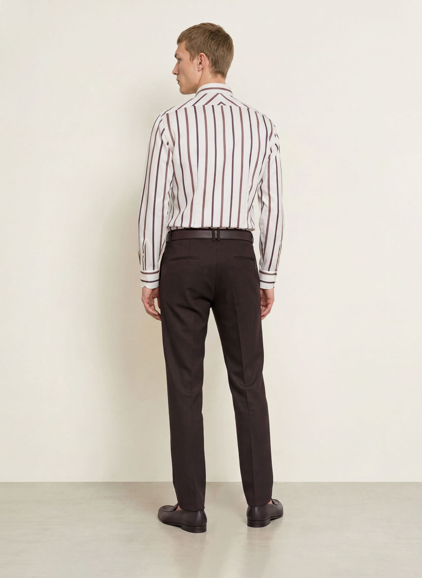 OLYMP SIGNATURE Hemd Signature tailored fit: CREME / DUNKELBRAUN / BEIGE
