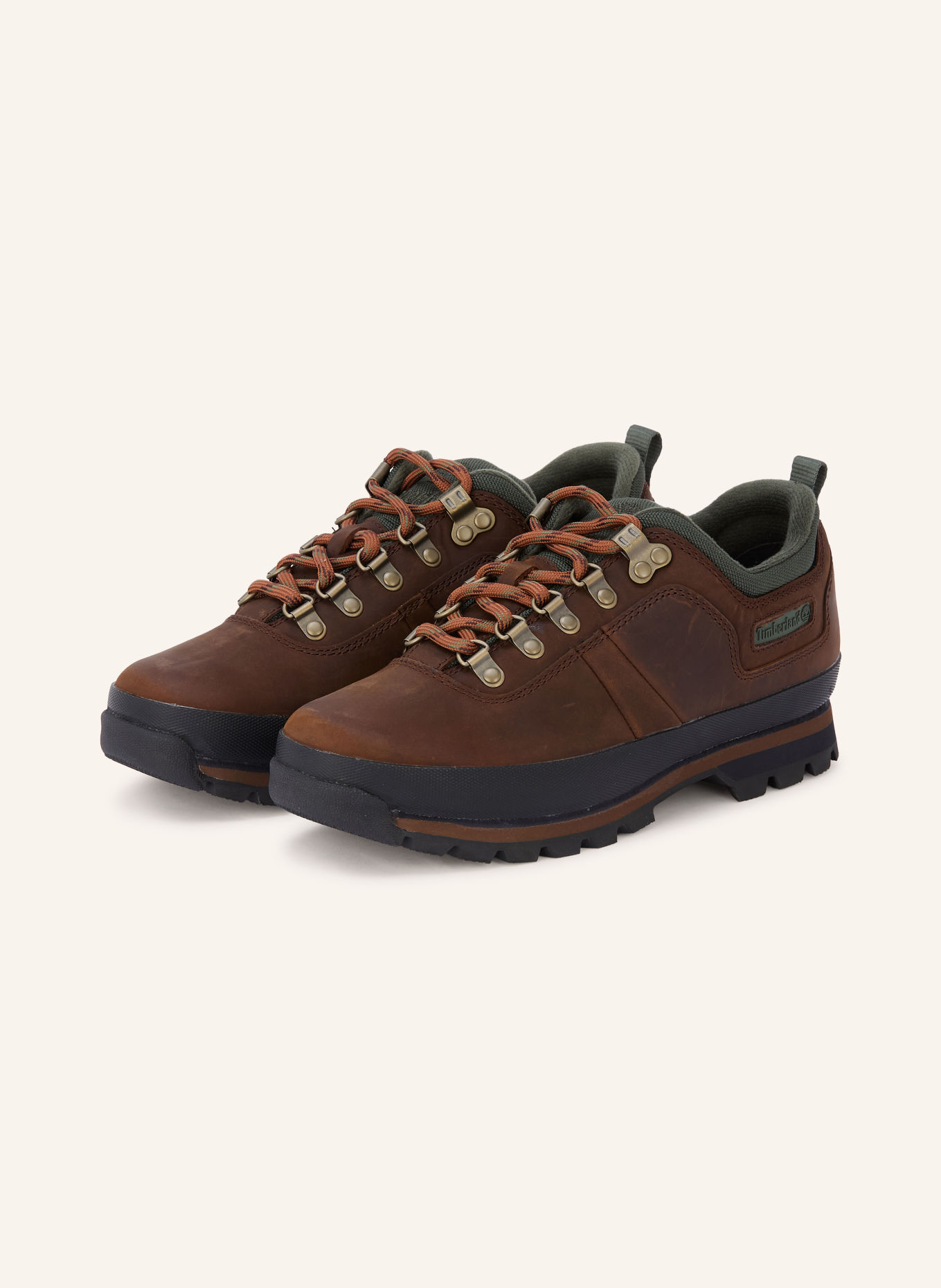 Timberland Lace-up shoes EURO HIKER LOW: DARK BROWN / DARK GREEN
