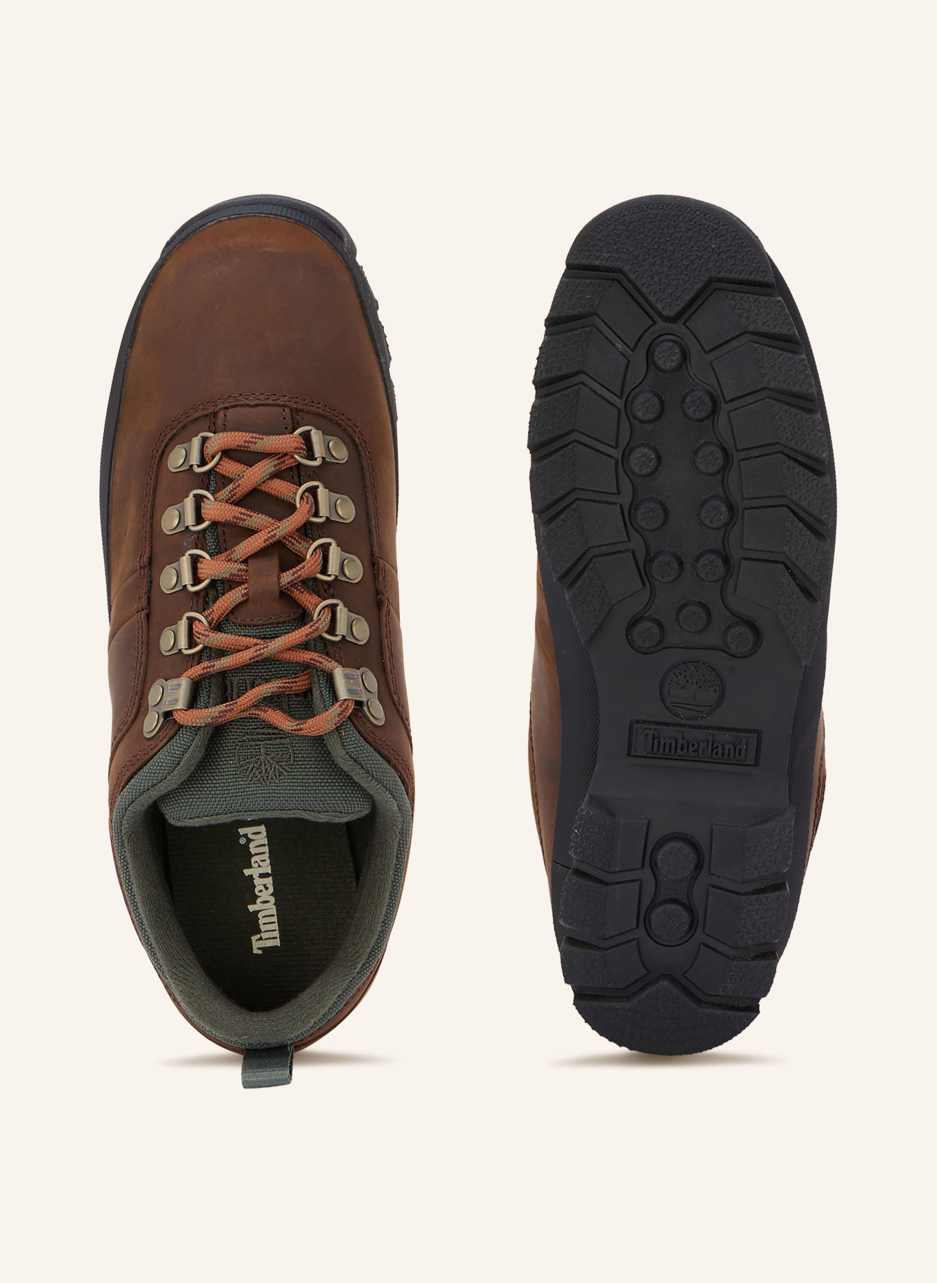 Timberland Lace-up shoes EURO HIKER LOW: DARK BROWN / DARK GREEN