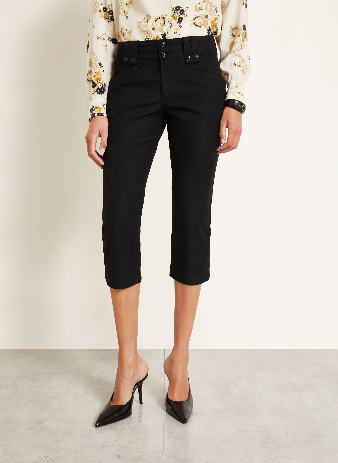 ISABEL MARANT BERNA 3/4-length trousers: BLACK