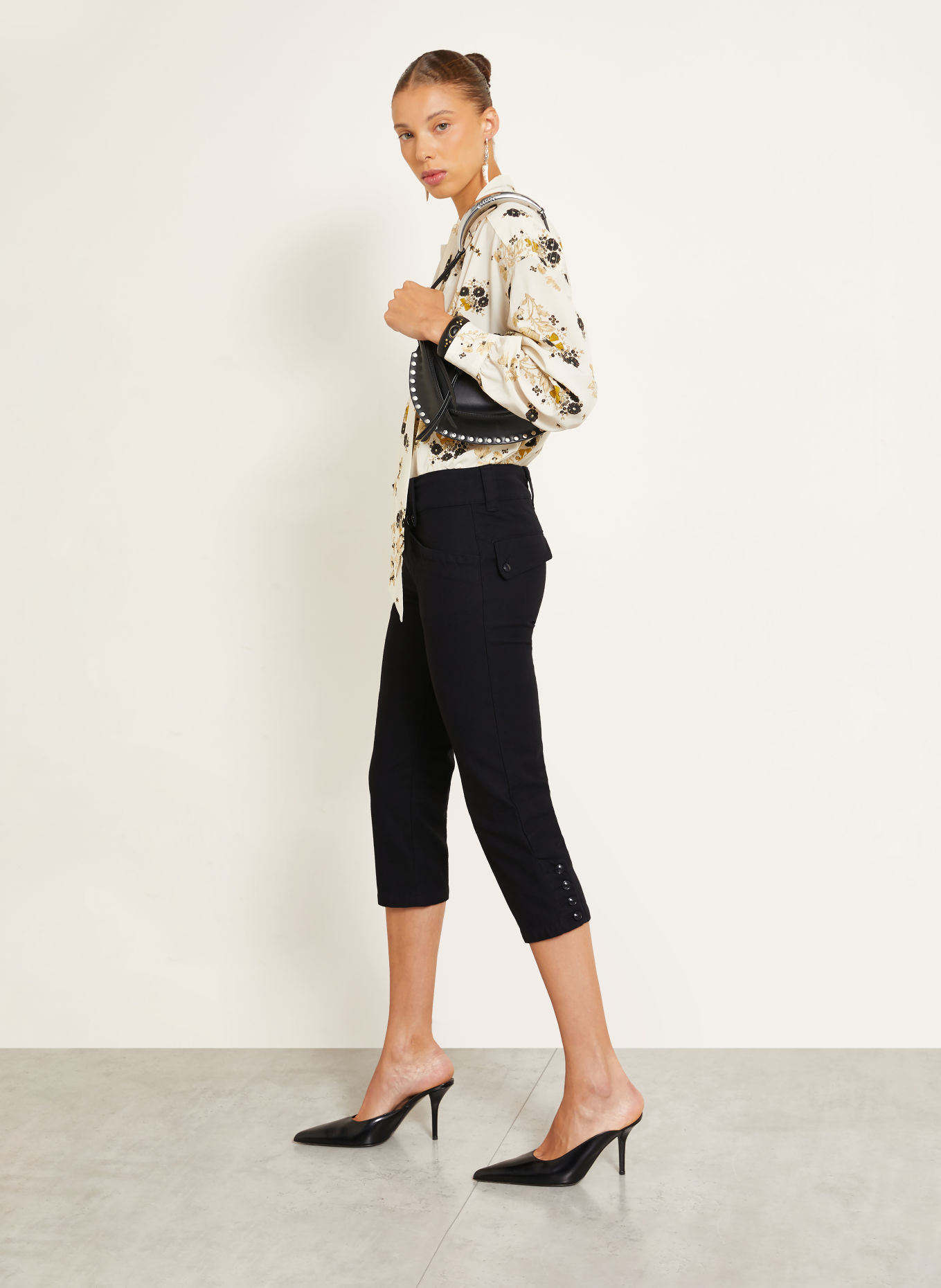 ISABEL MARANT BERNA 3/4-length trousers: BLACK