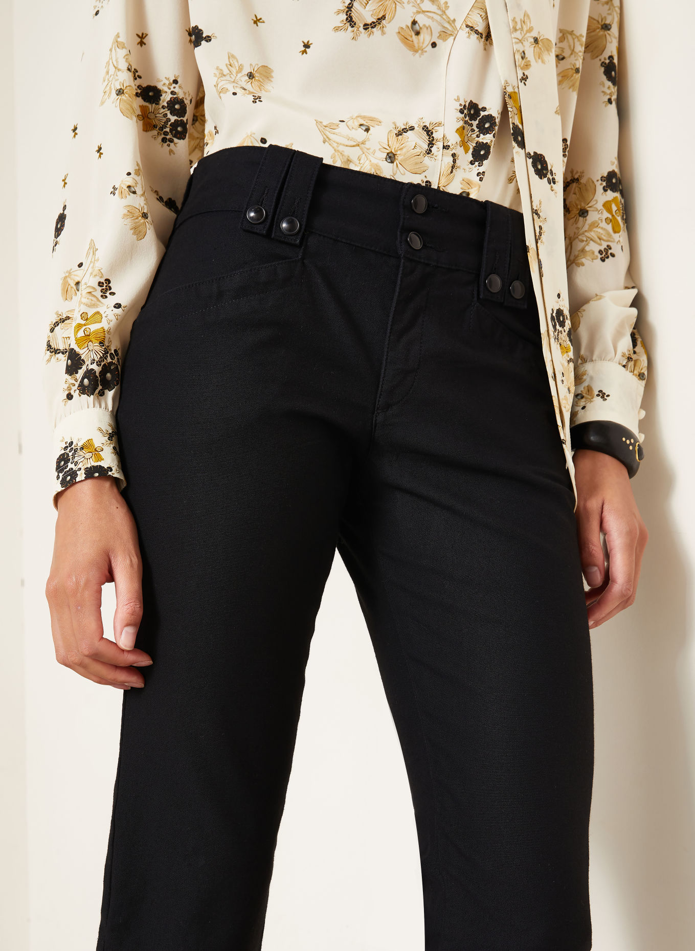 ISABEL MARANT BERNA 3/4-length trousers: BLACK