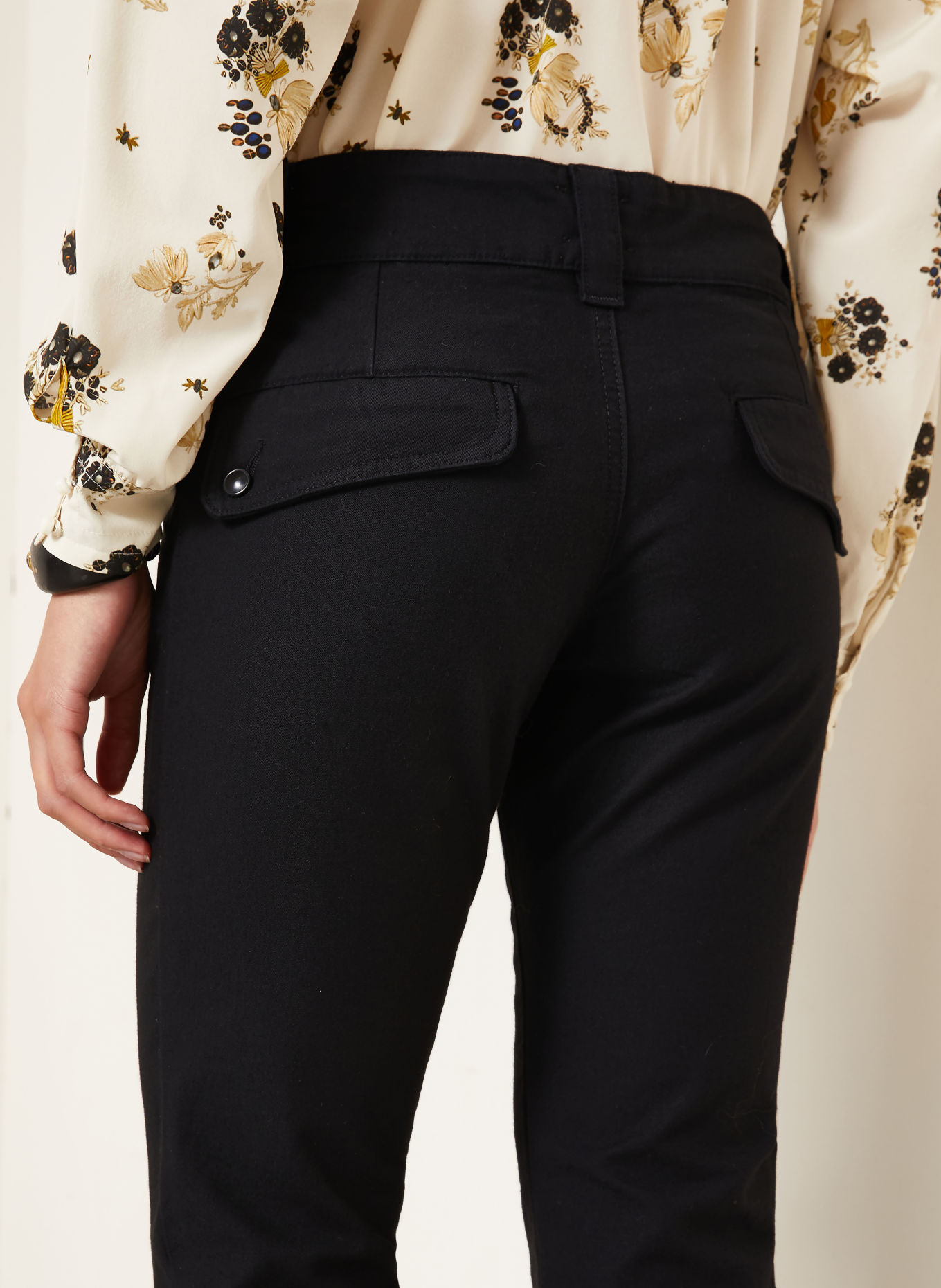 ISABEL MARANT BERNA 3/4-length trousers: BLACK