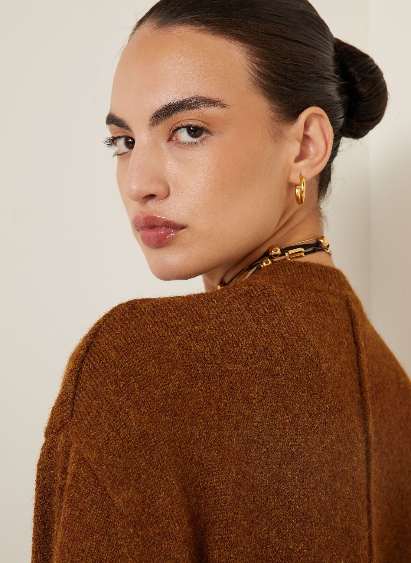 ISABEL MARANT THOMANE Sweater with Alpaca: BROWN