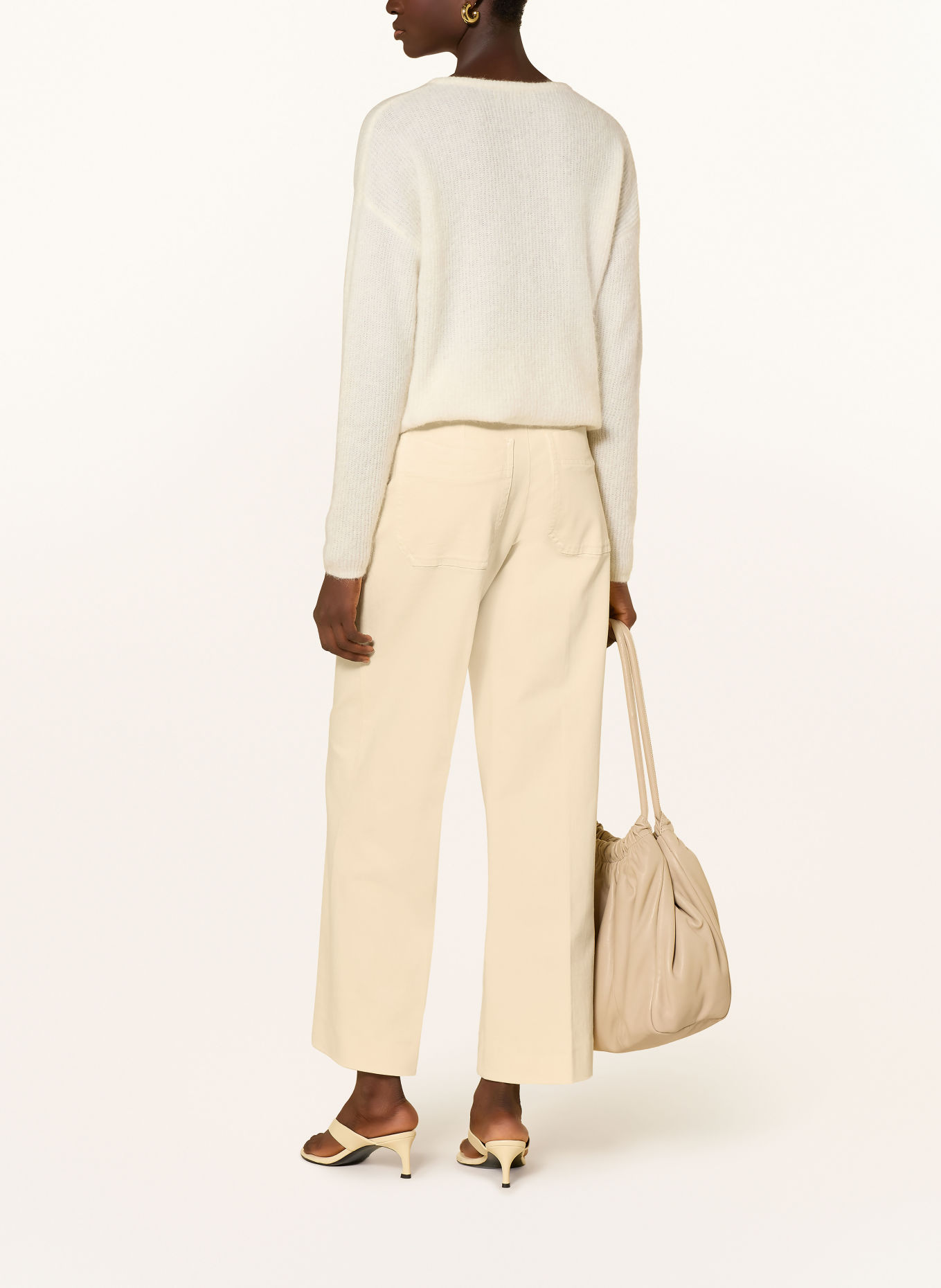 MARELLA Jeansy wide leg MLSZANZARA: 001  CREAM GARMENT