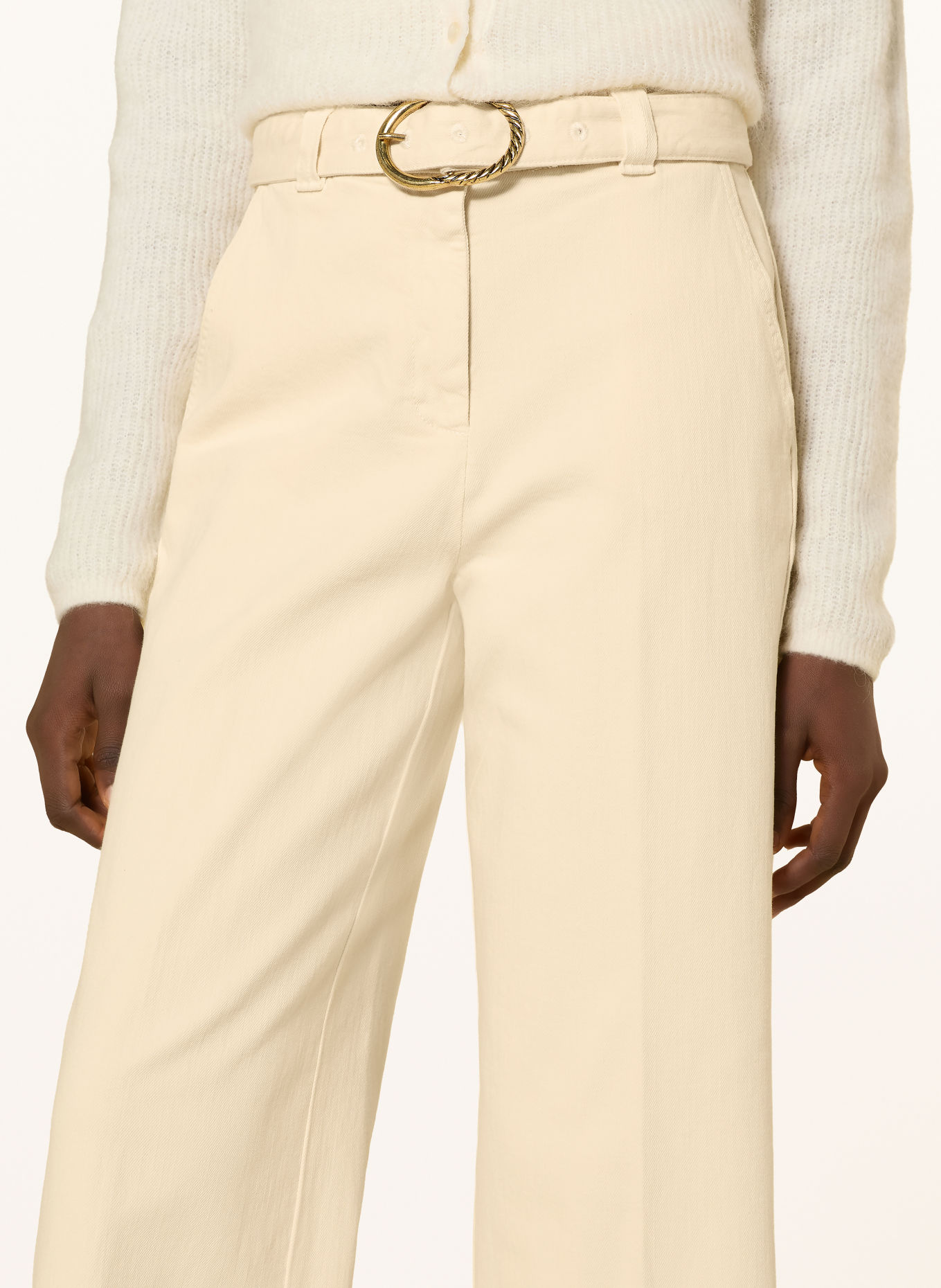 MARELLA Jeansy wide leg MLSZANZARA: 001  CREAM GARMENT