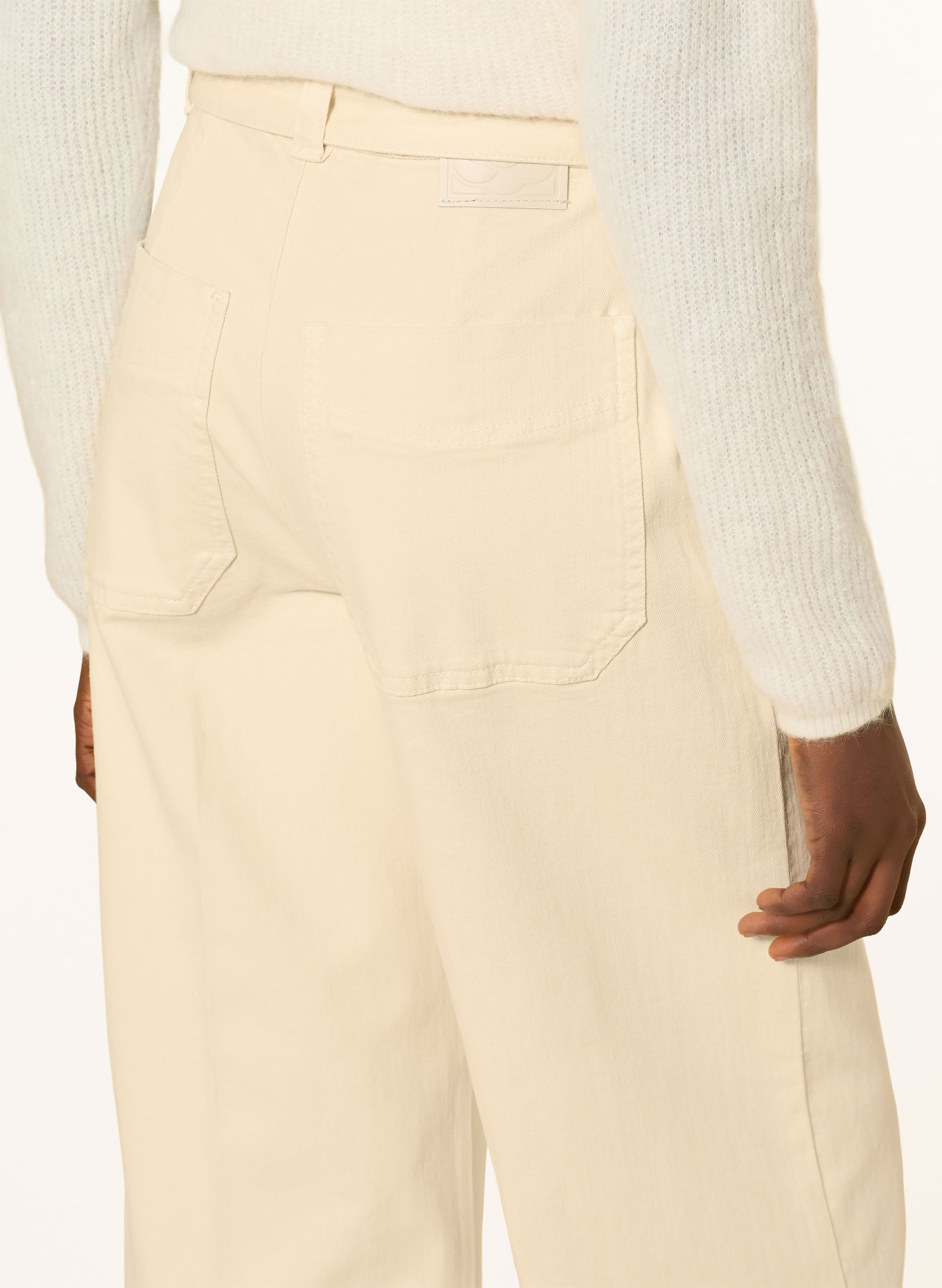 MARELLA Jeansy wide leg MLSZANZARA: 001  CREAM GARMENT