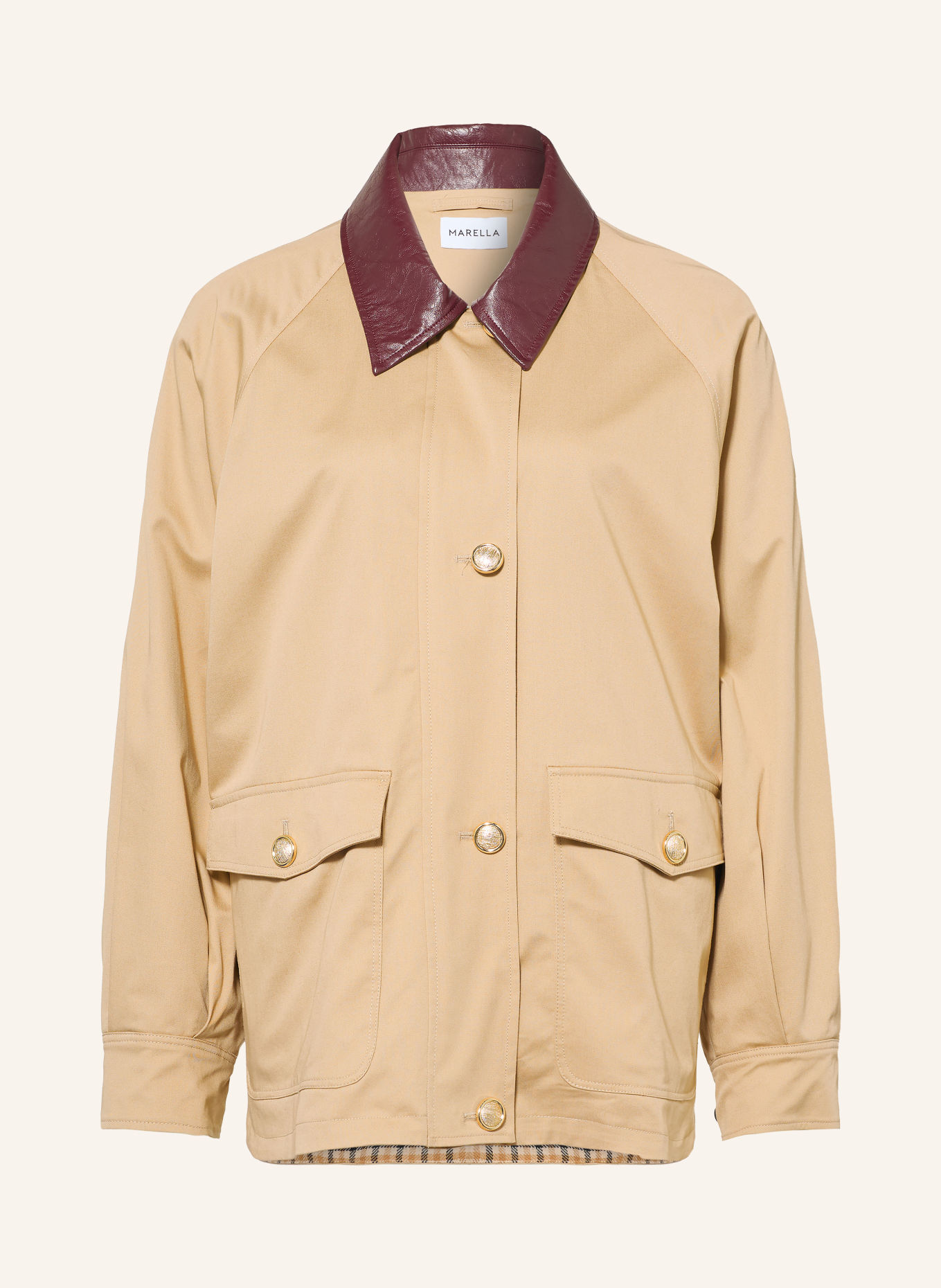 MARELLA Jas EDITTO: BEIGE / DONKERROOD