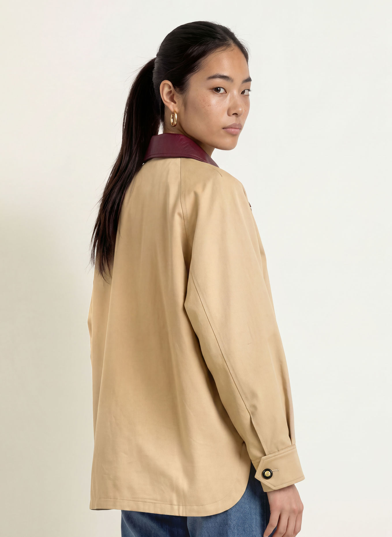 MARELLA Jas EDITTO: BEIGE / DONKERROOD