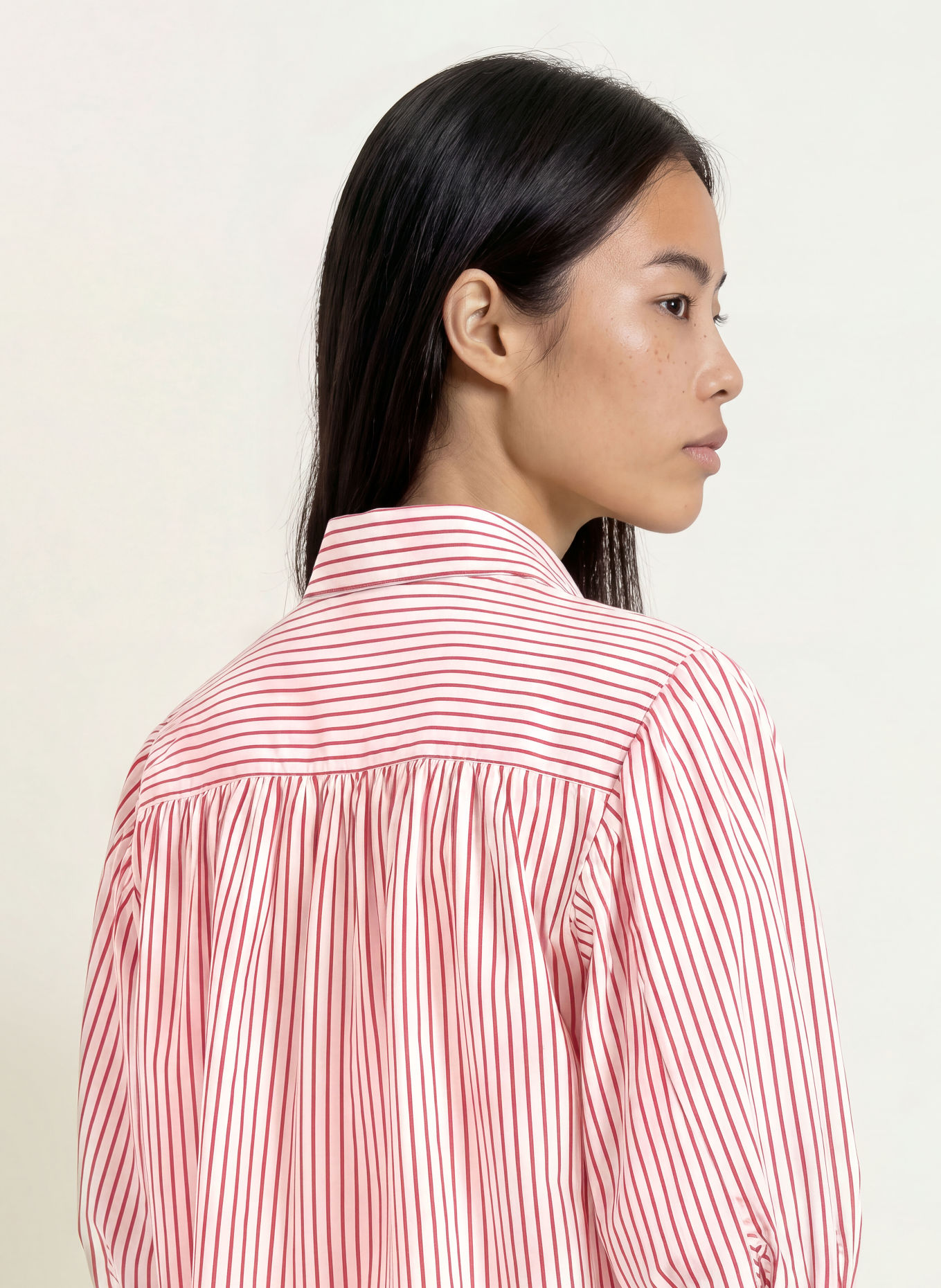 MARELLA Overhemdblouse met 3/4-mouwen: WIT / ROOD