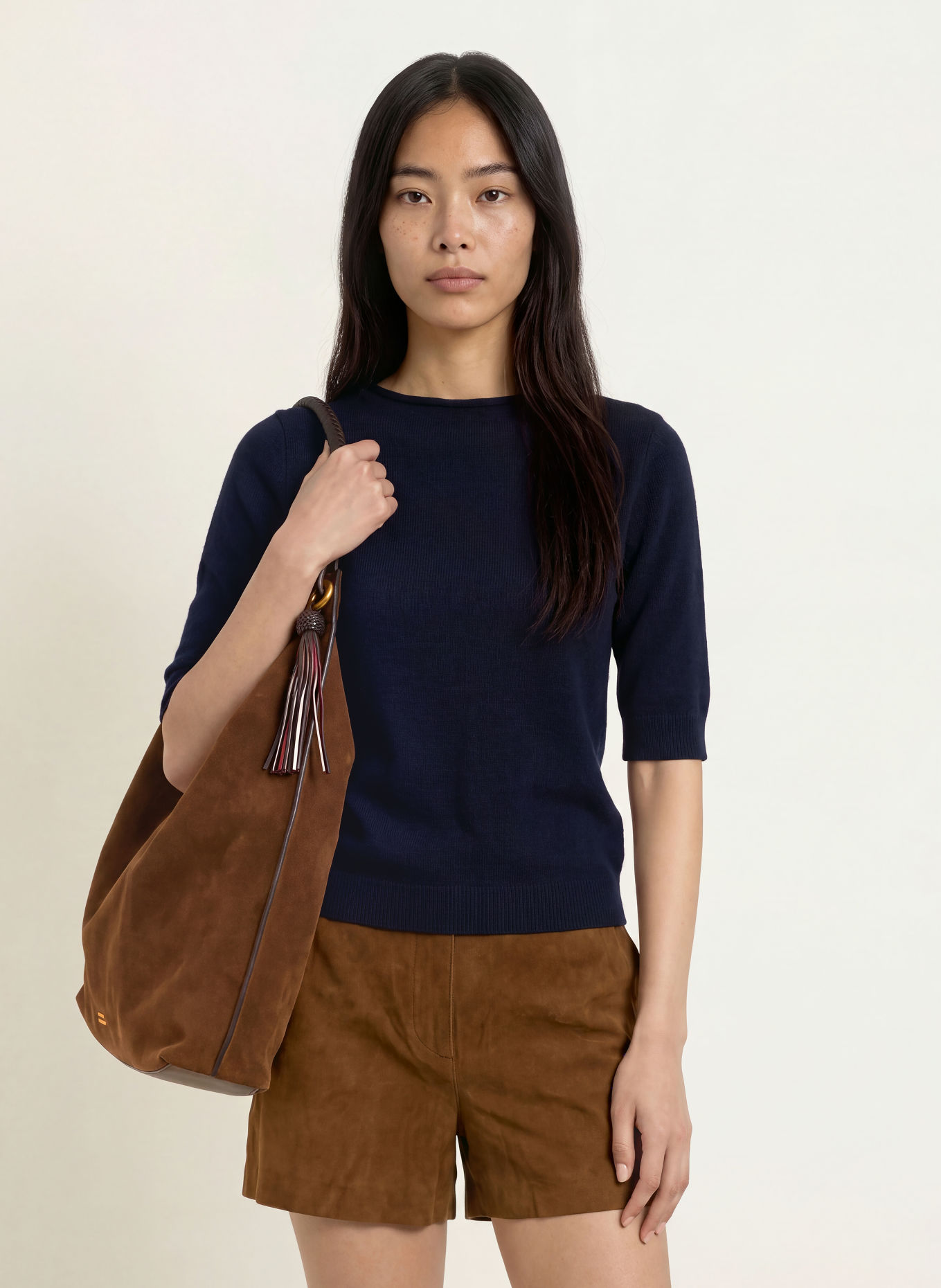 MARELLA Cashmere-Pullover mit 3/4-Arm: DUNKELBLAU
