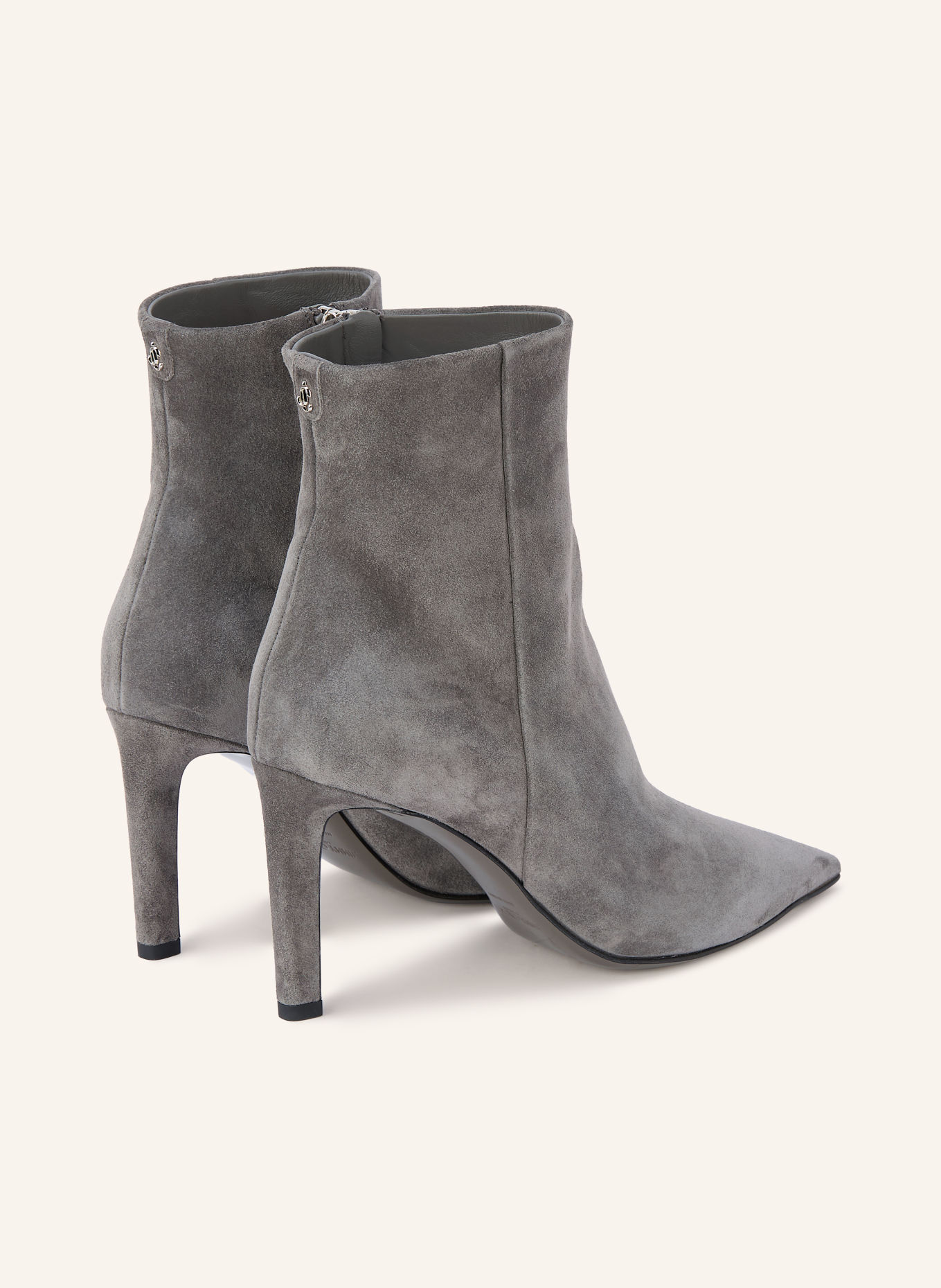 JIMMY CHOO Ankelstøvler FRANKIE 85: GRÅ / SØLV