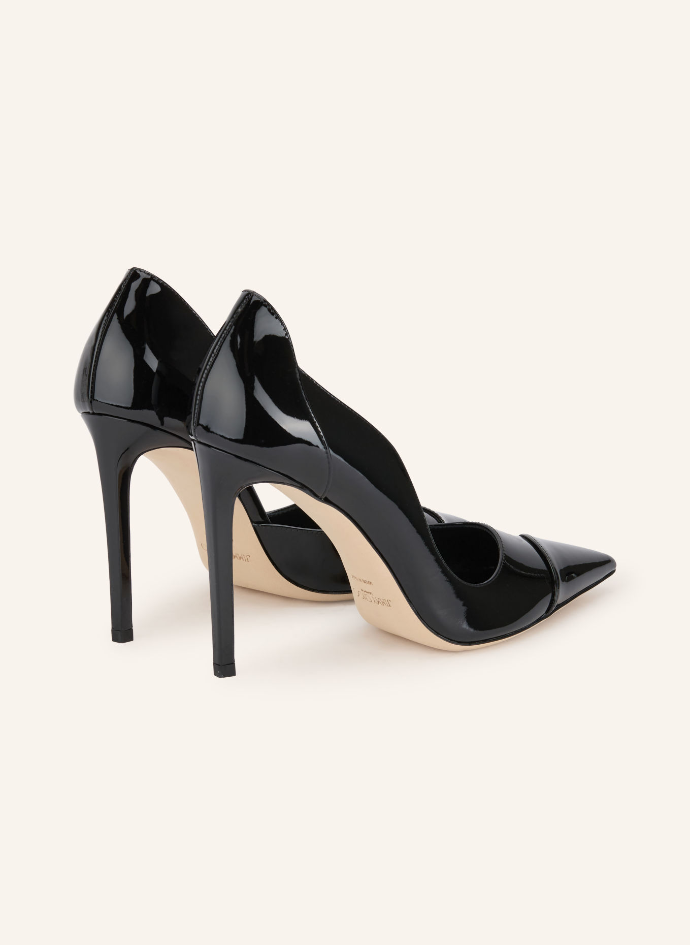 JIMMY CHOO Lakleren pumps BRIGITTE 100: ZWART