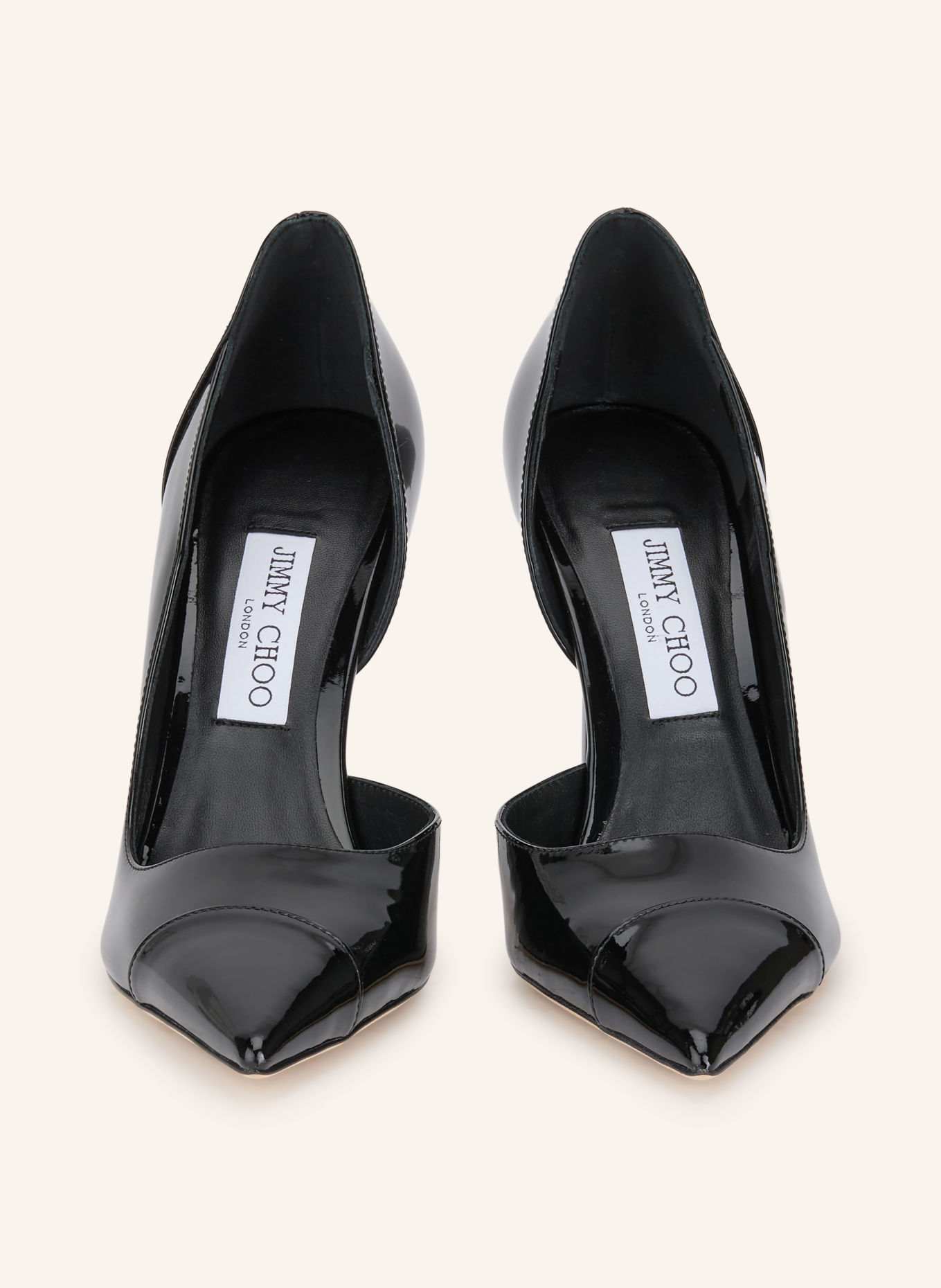 JIMMY CHOO Lakleren pumps BRIGITTE 100: ZWART