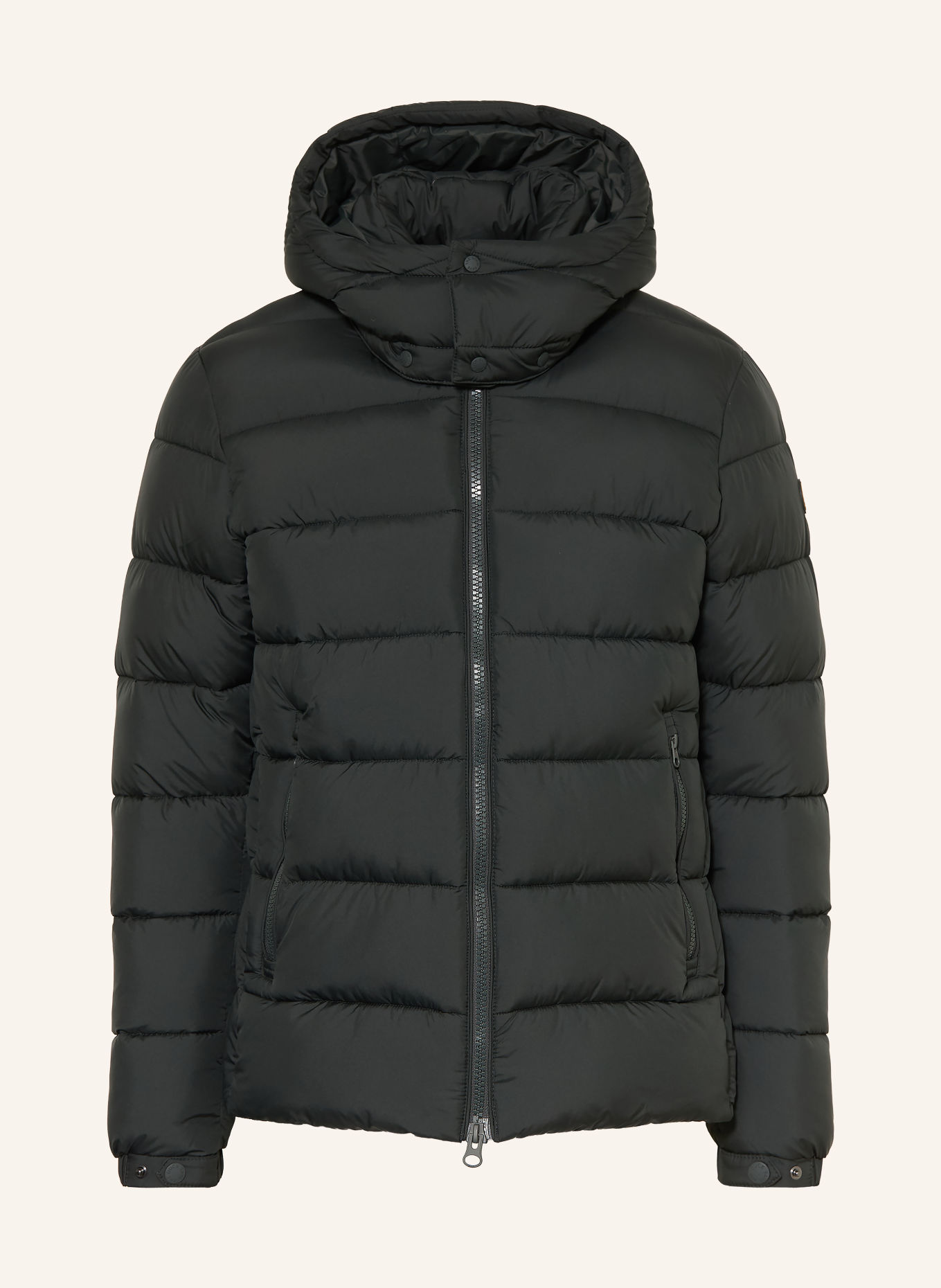 SAVE THE DUCK BORIS Quilted Jacket with Detachable Hood: BLACK