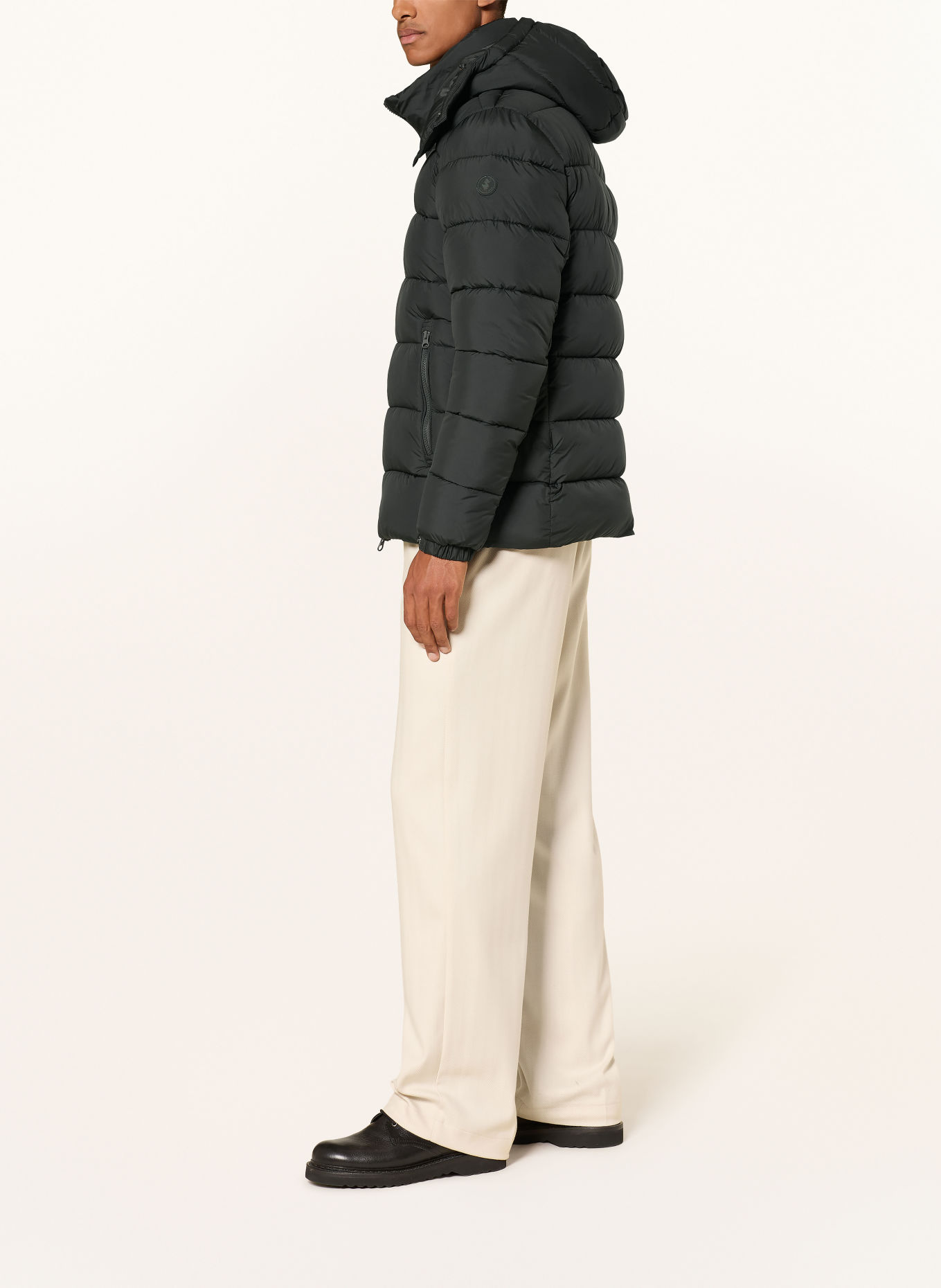 SAVE THE DUCK BORIS Quilted Jacket with Detachable Hood: BLACK