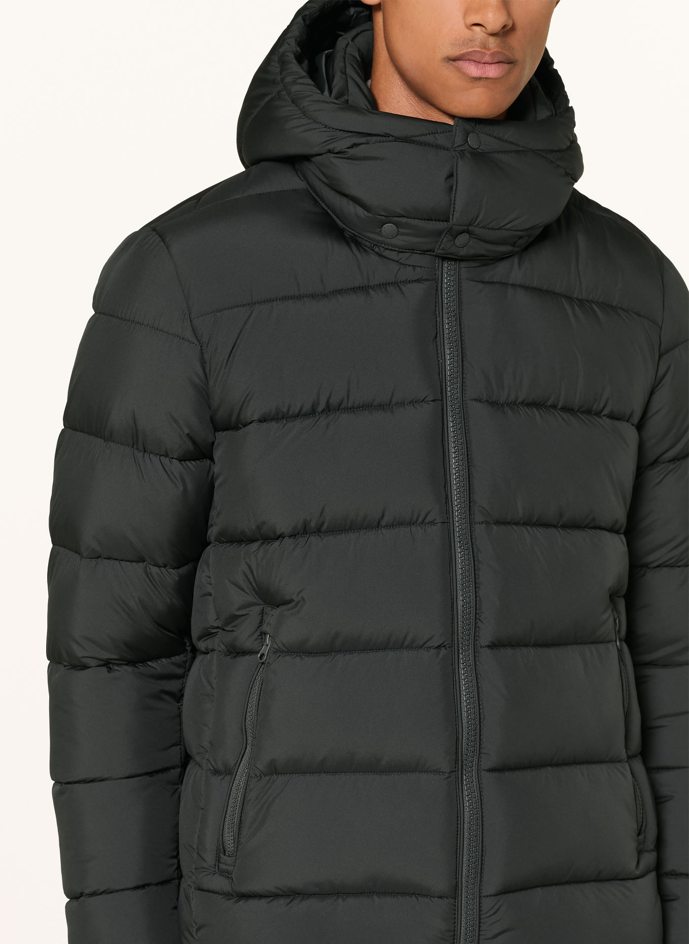 SAVE THE DUCK BORIS Quilted Jacket with Detachable Hood: BLACK