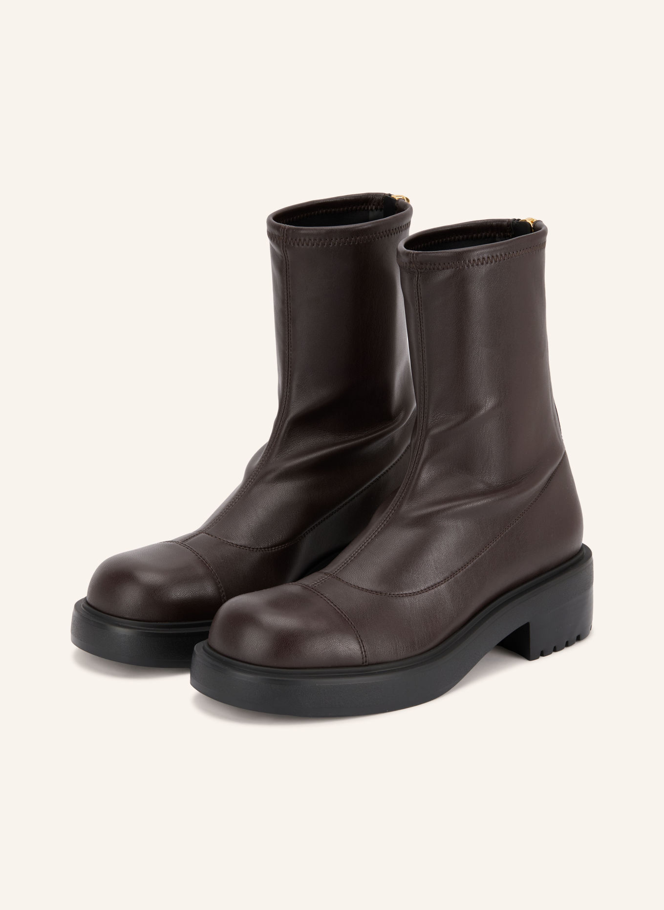 GIUSEPPE ZANOTTI DESIGN Botki JUNNEY: CIEMNOBRĄZOWY / ZŁOTY