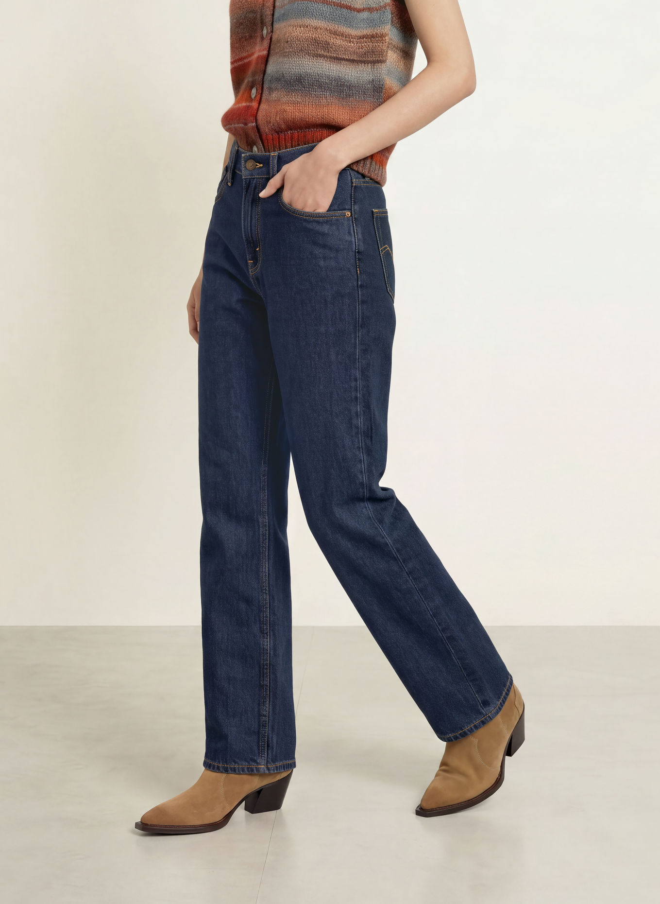 Levi's® Rovné džíny EASY DAD: 19 Dark Indigo - Flat Finish