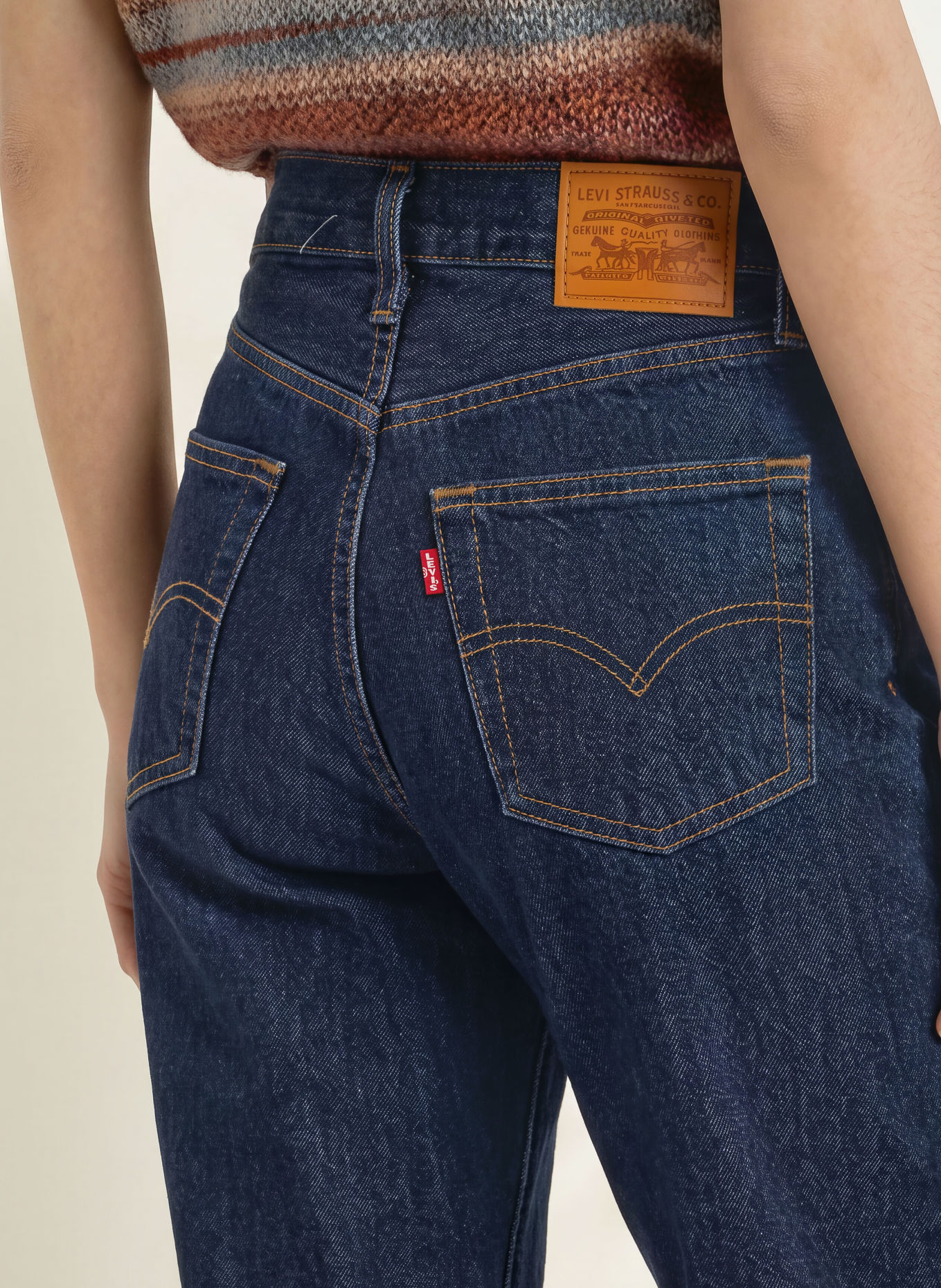 Levi's® Rovné džíny EASY DAD: 19 Dark Indigo - Flat Finish