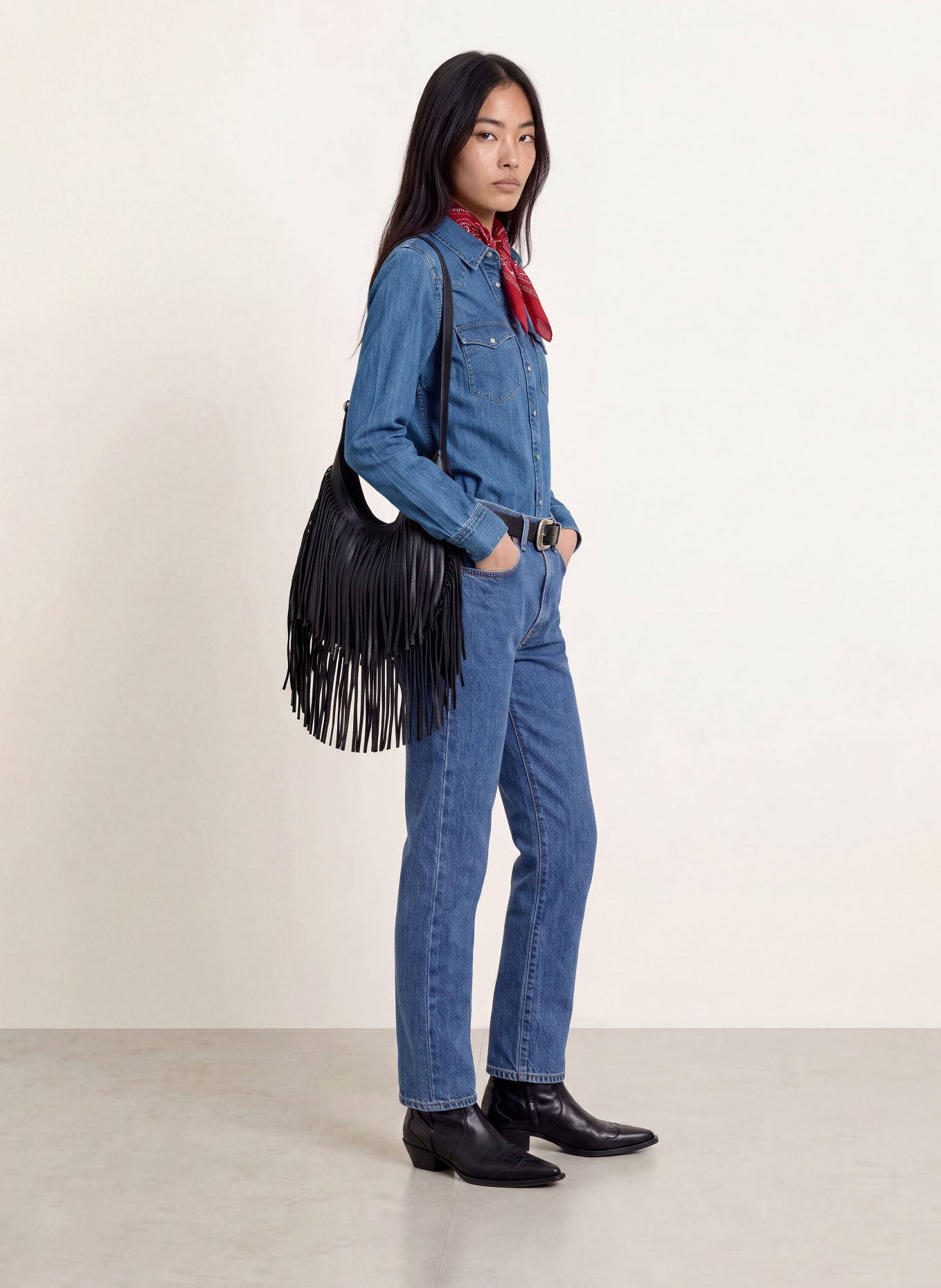 Levi's® Bluzka jeansowa HERITAGE WESTERN: NIEBIESKI