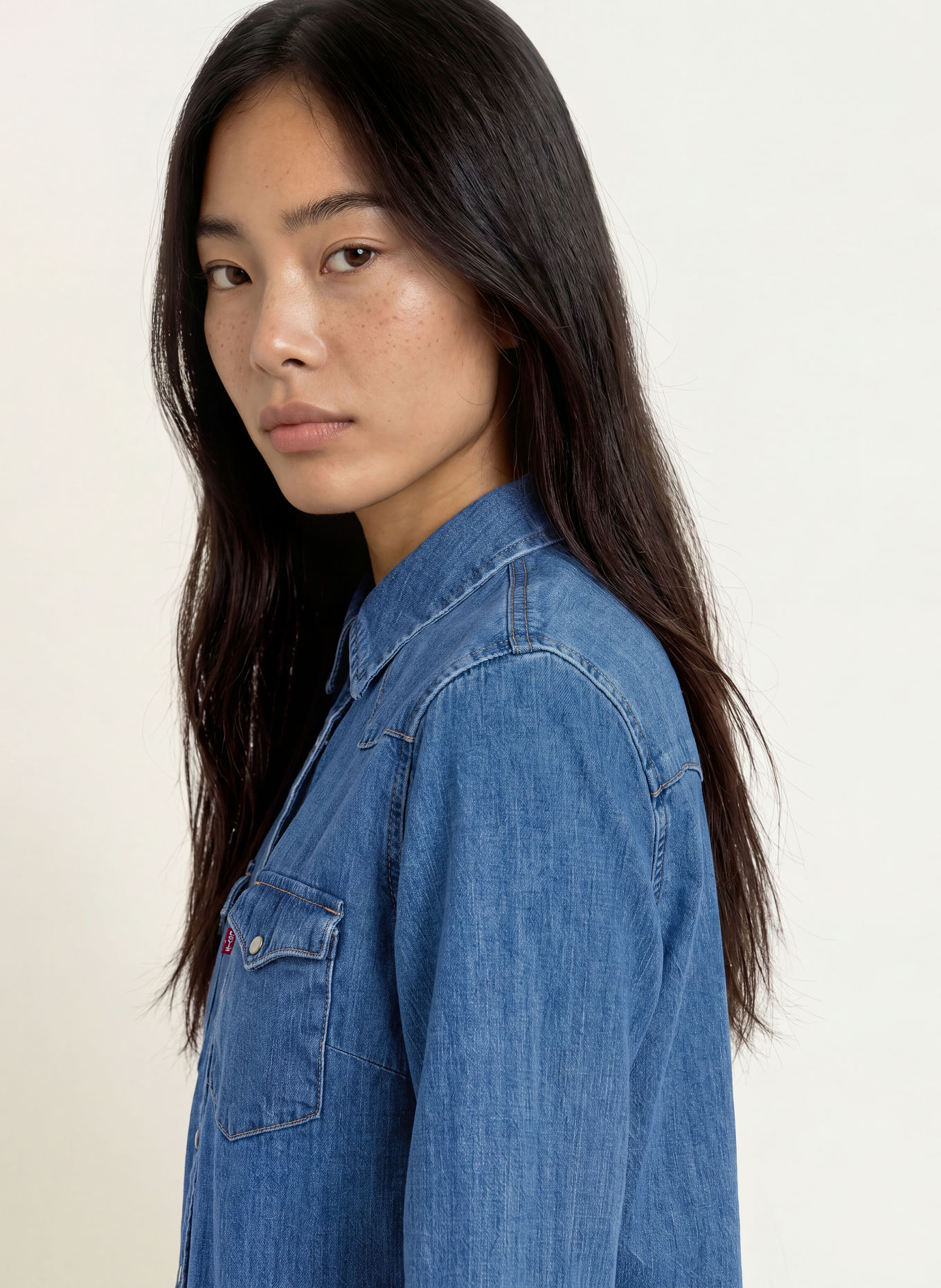 Levi's® Bluzka jeansowa HERITAGE WESTERN: NIEBIESKI