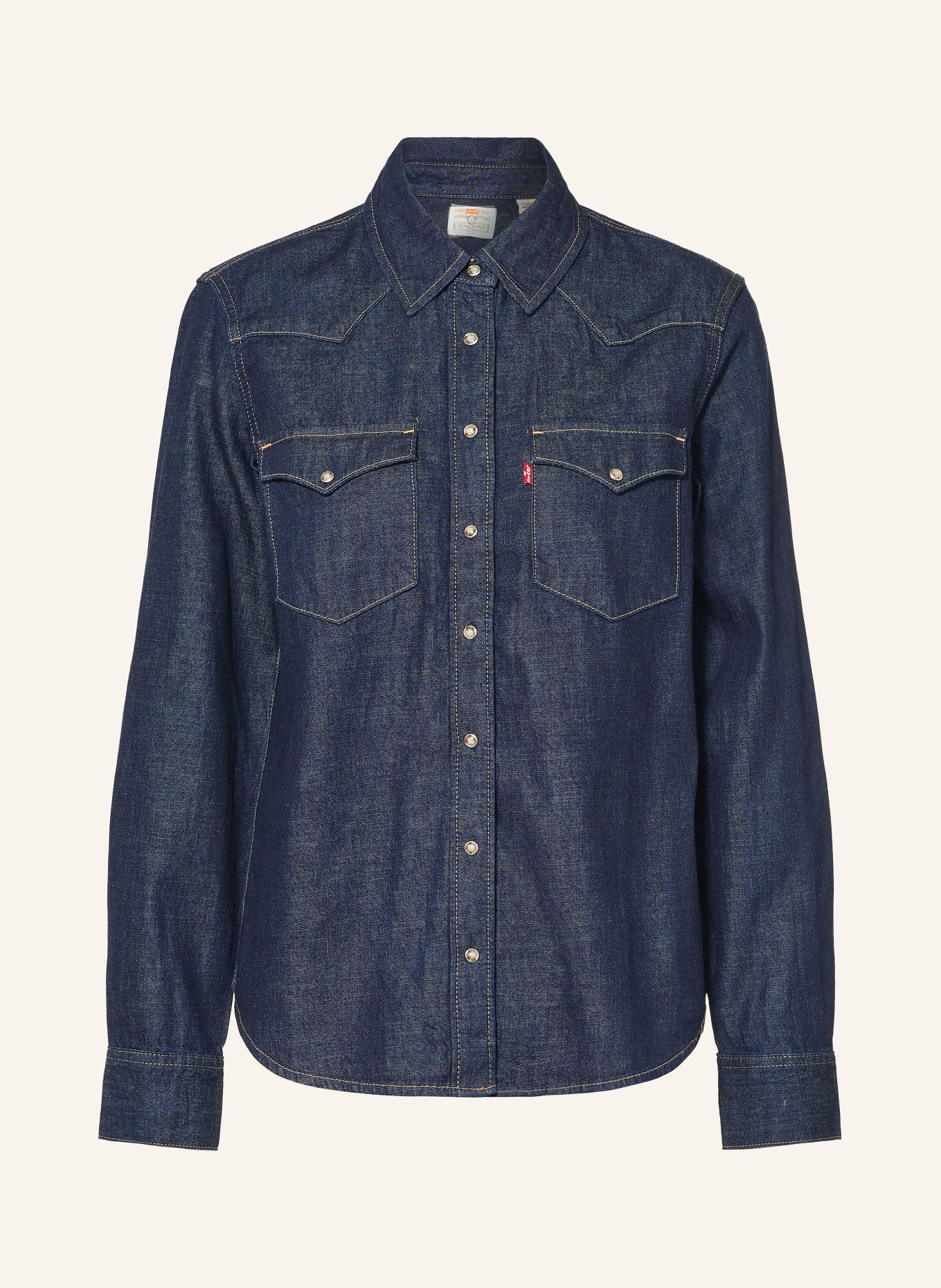 Levi's® Denimblouse HERITAGE WESTERN: DONKERBLAUW