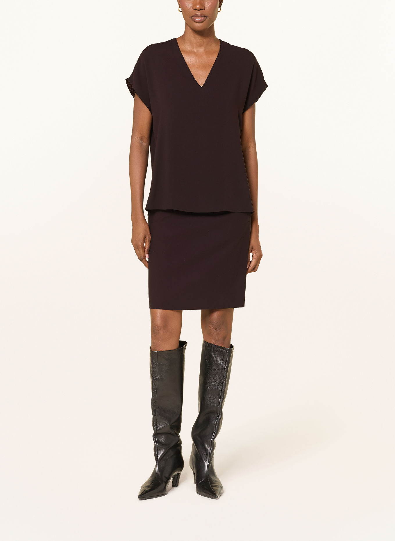windsor. Blouse: DARK BROWN