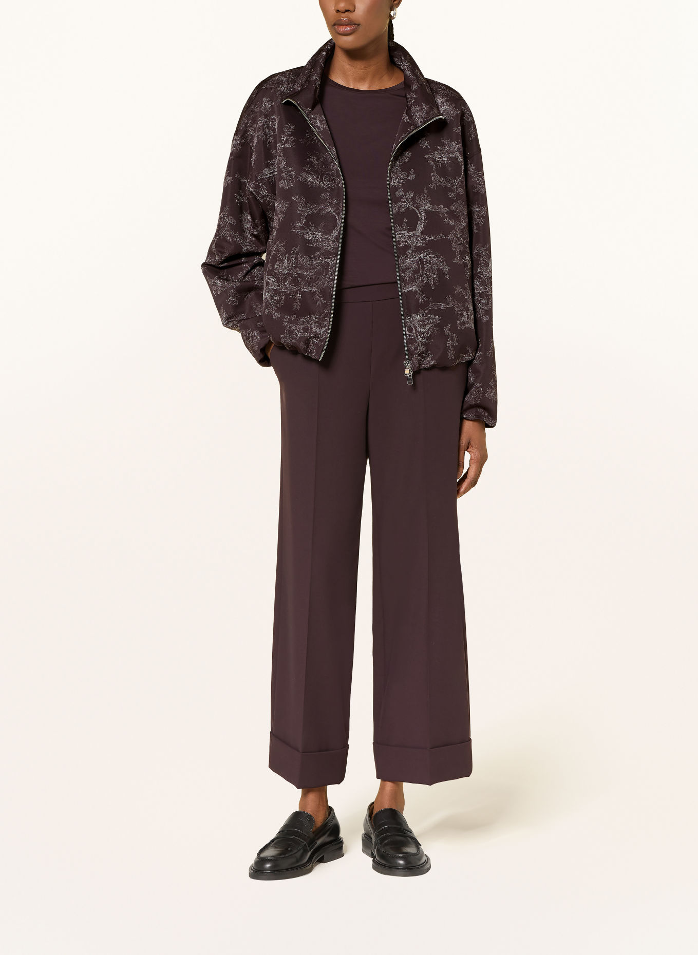 windsor. Blouson: ROUGE FONCÉ / GRIS CLAIR